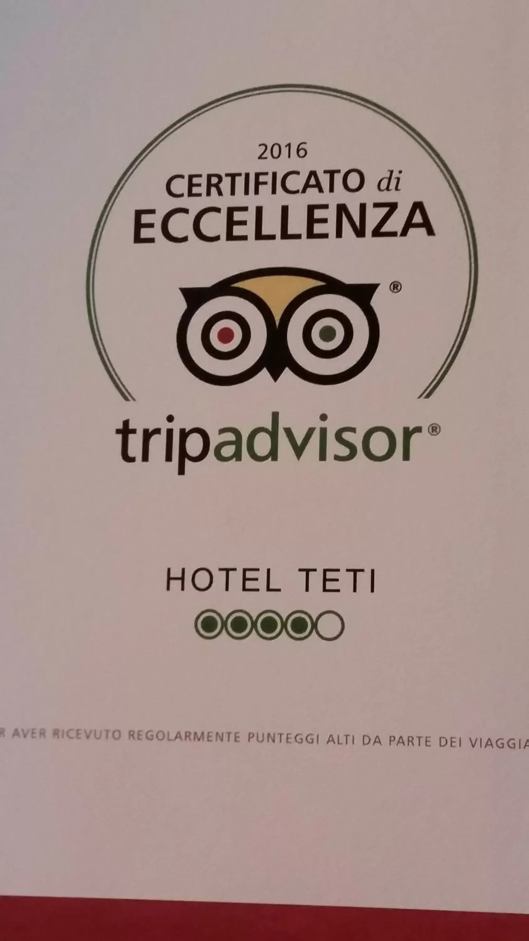 Certificate/Award in Hotel Teti