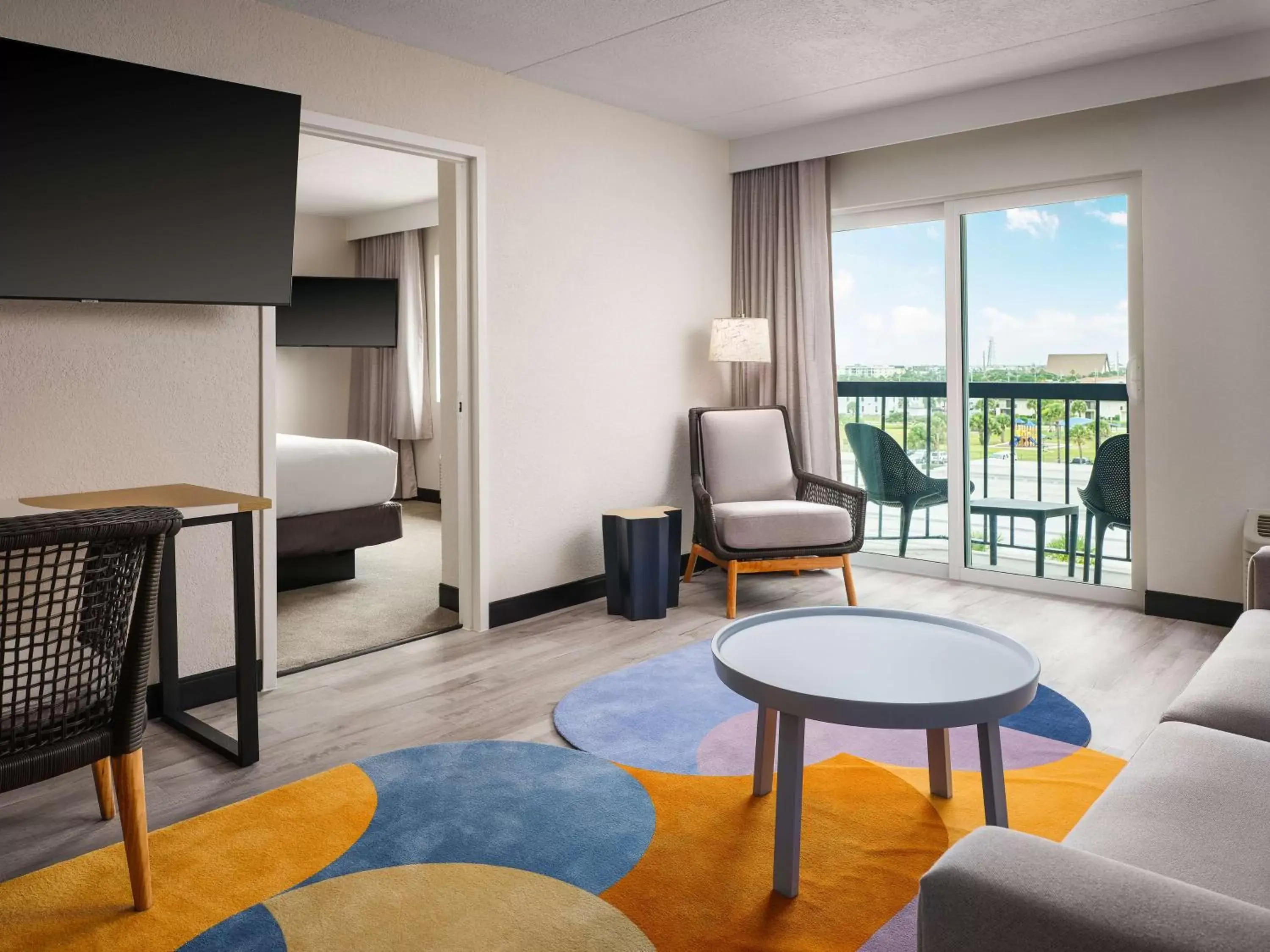 Living room, Seating Area in Hilton Garden Inn Cocoa Beach-Oceanfront, FL