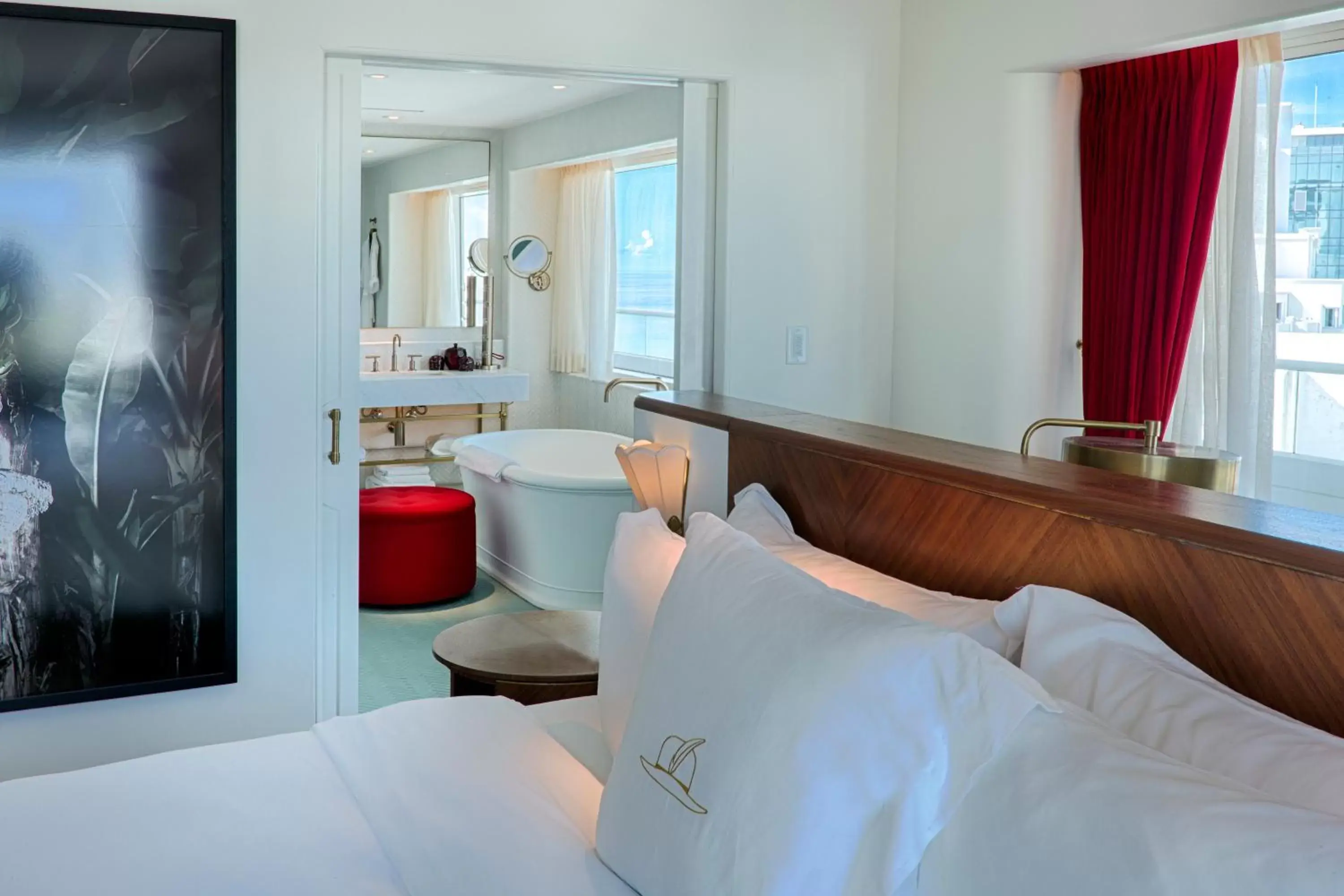 Bathroom, Bed in Faena Hotel Miami Beach