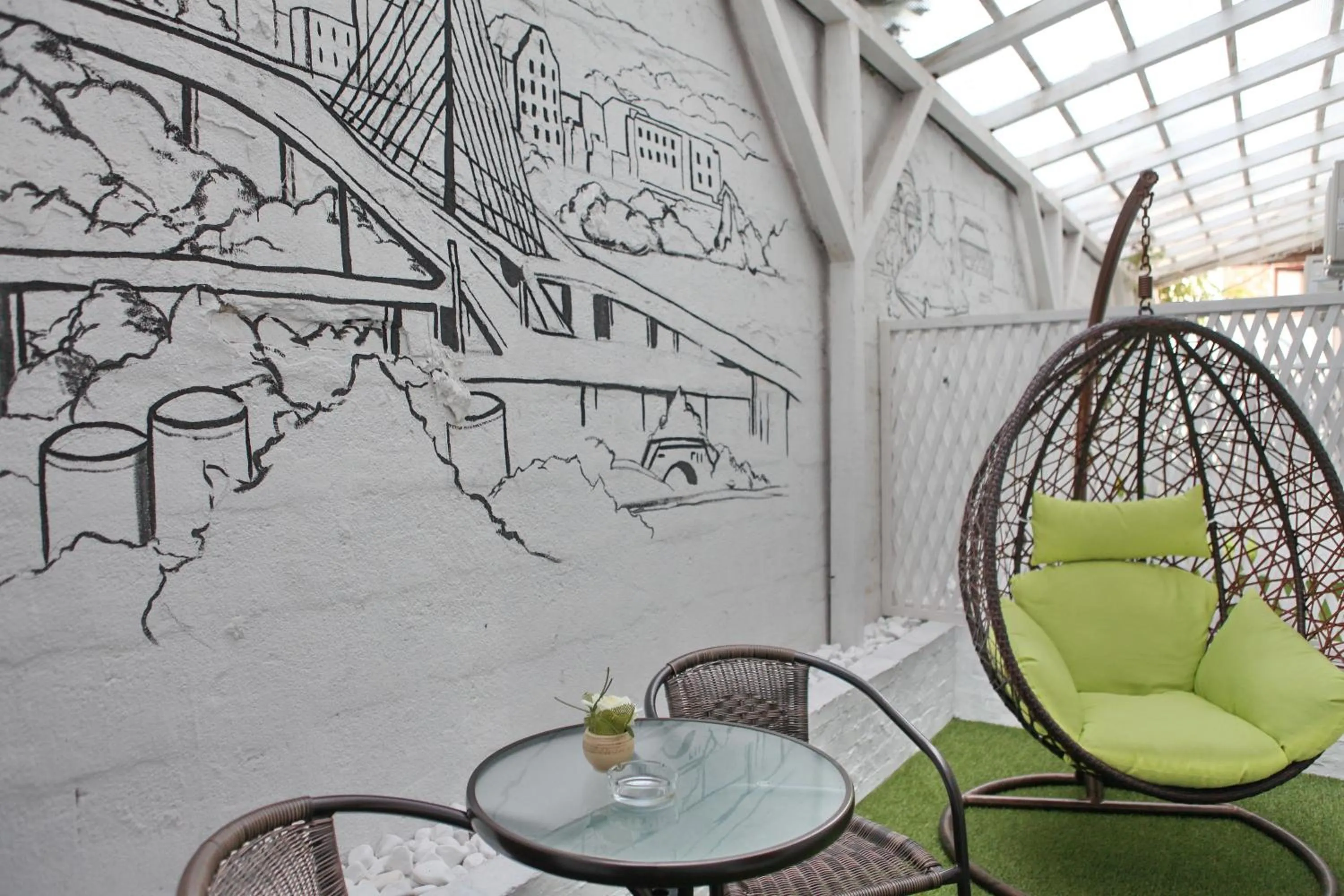 Balcony/Terrace in Garni Hotel Vozarev