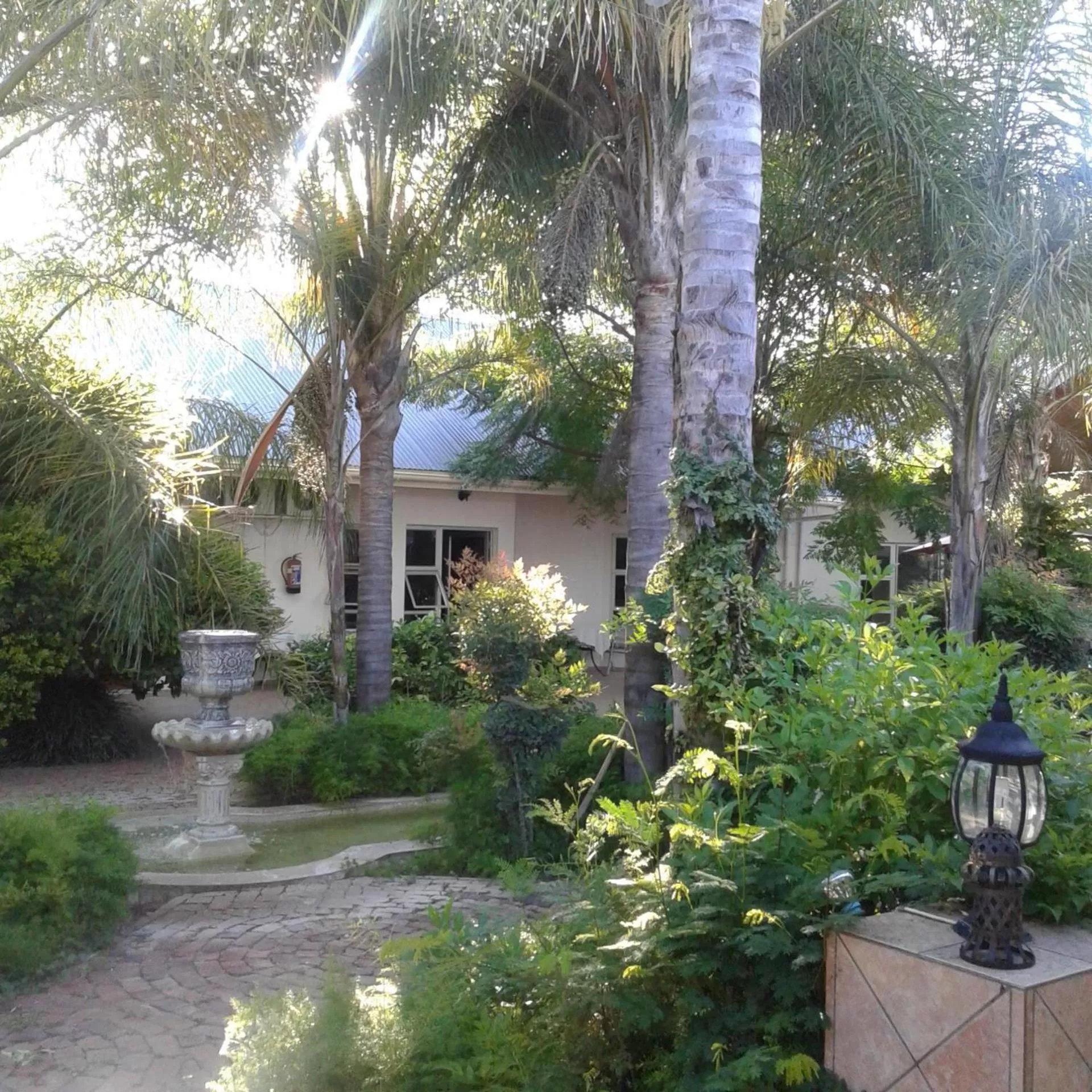 Garden in Out of Africa Town Lodge