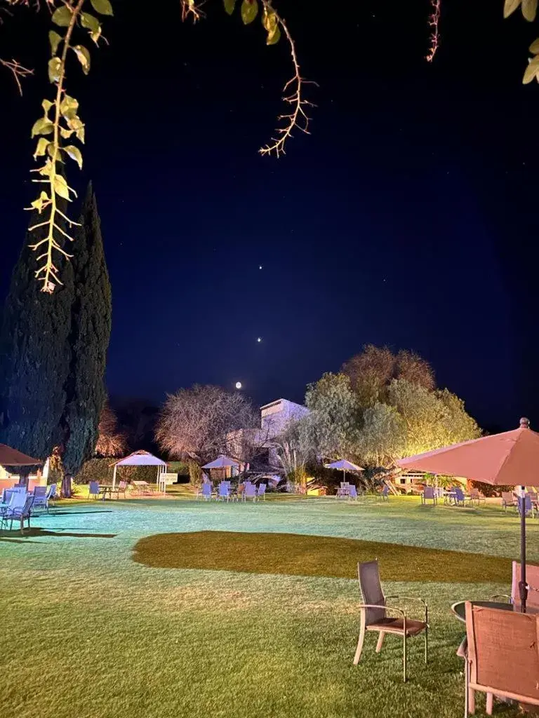 Night, Garden in Hotel Hacienda Taboada (Aguas Termales)