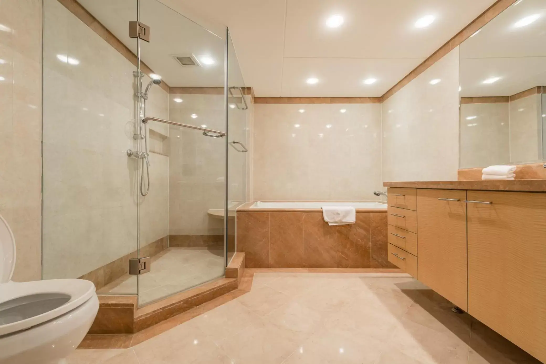 Shower, Bathroom in Shanghai Centre Serviced Apartment