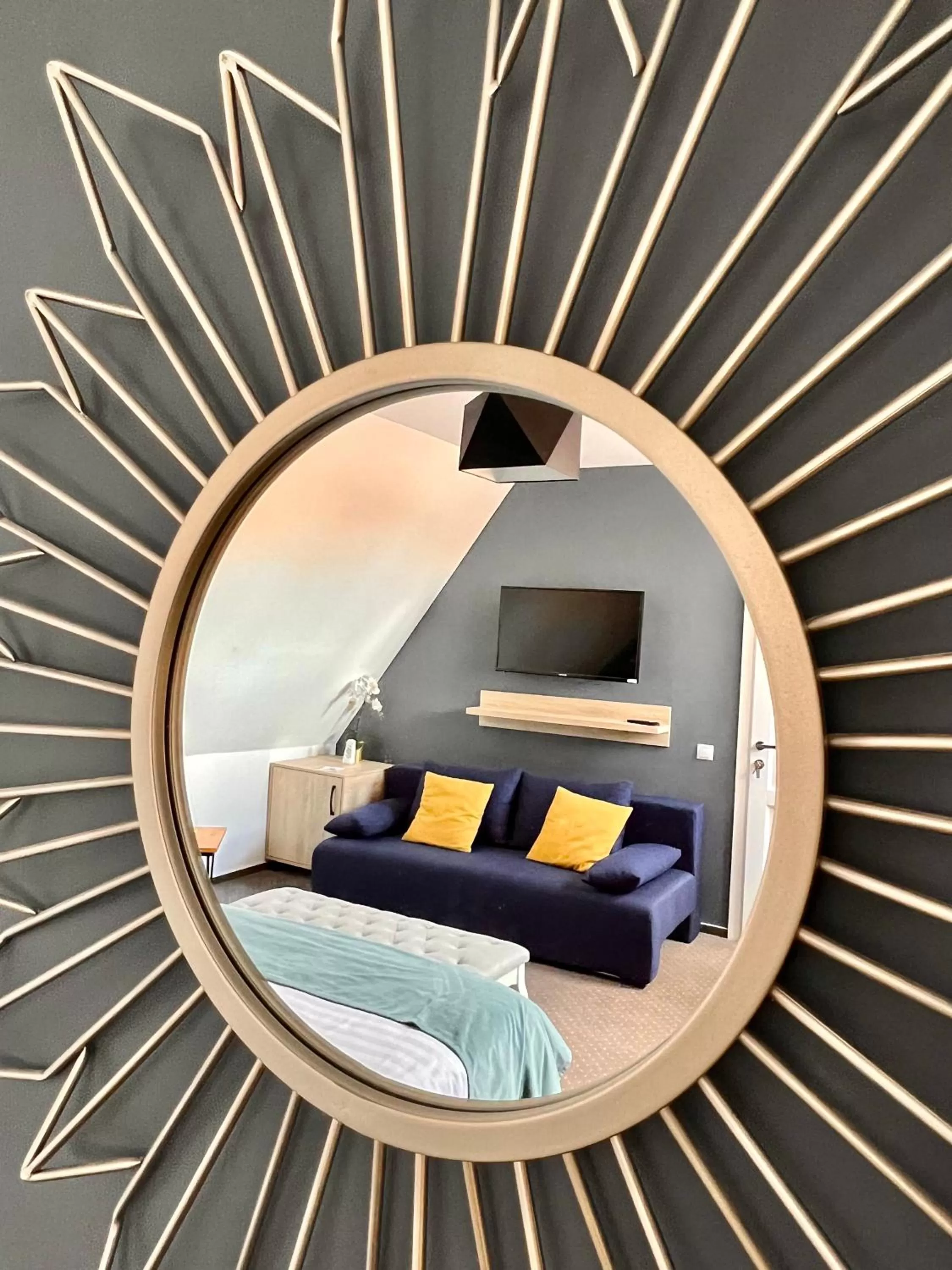 Photo of the whole room, Bed in Lumiere House Sibiu