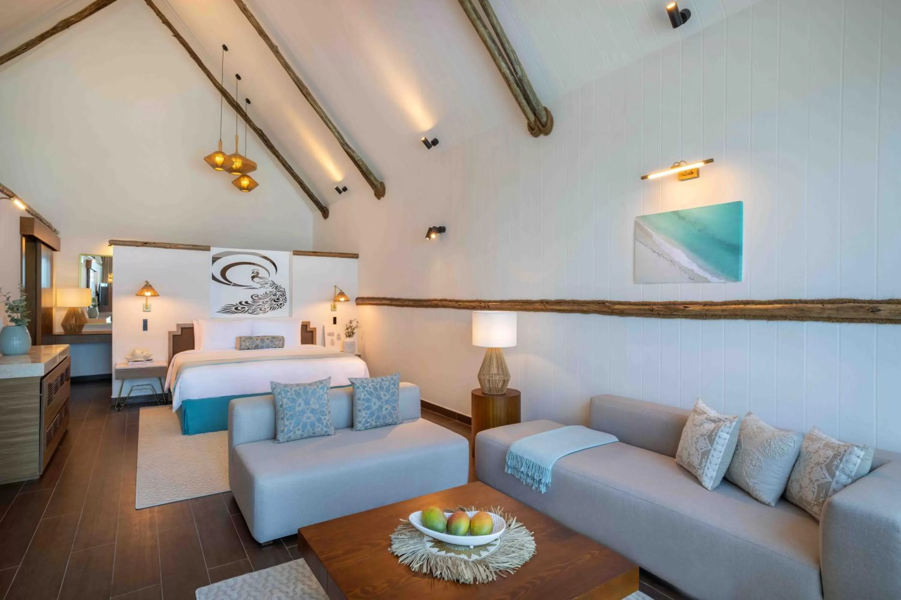 Bed in Anantara World Islands Dubai Resort