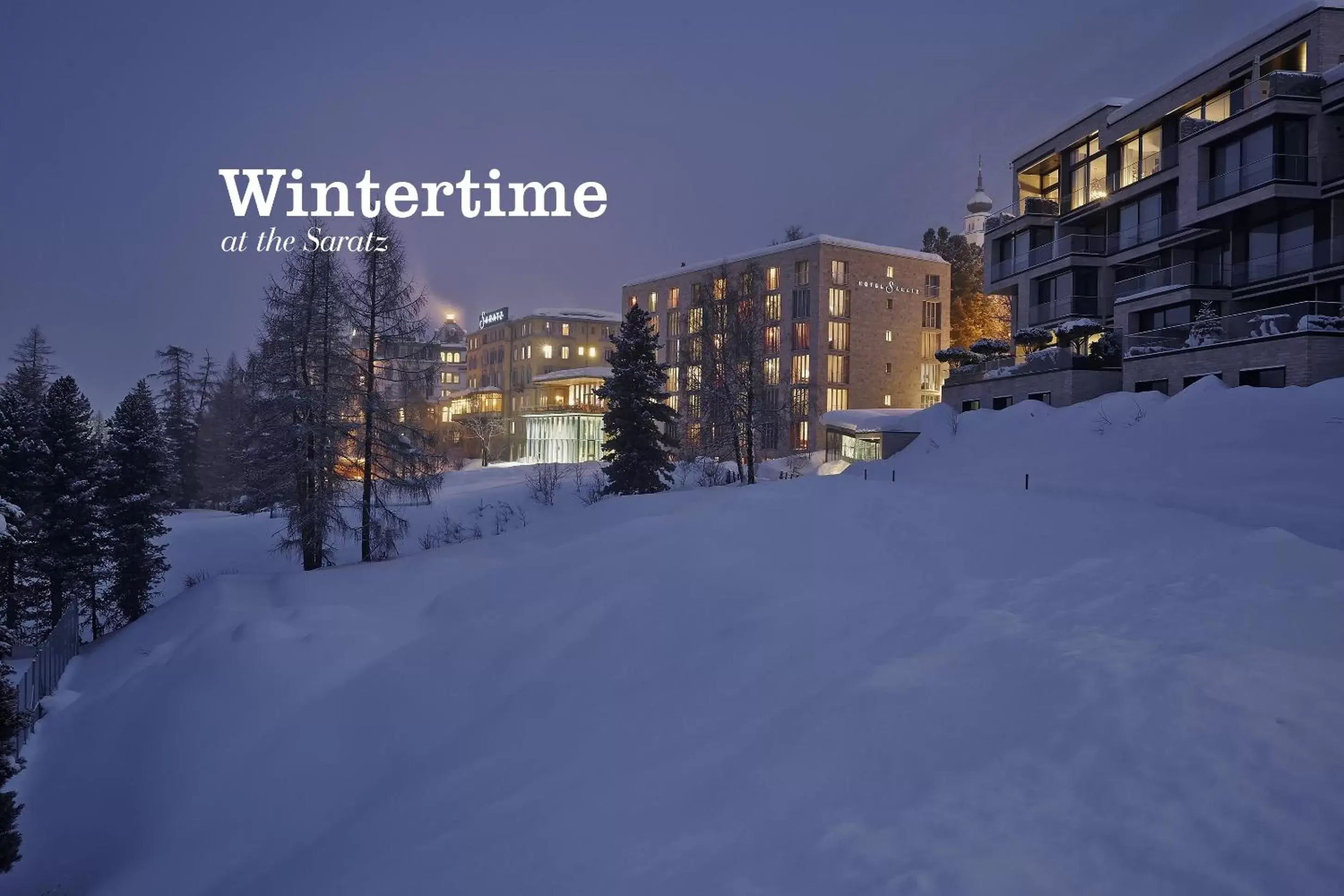 Mountain view, Winter in Hotel Saratz Pontresina