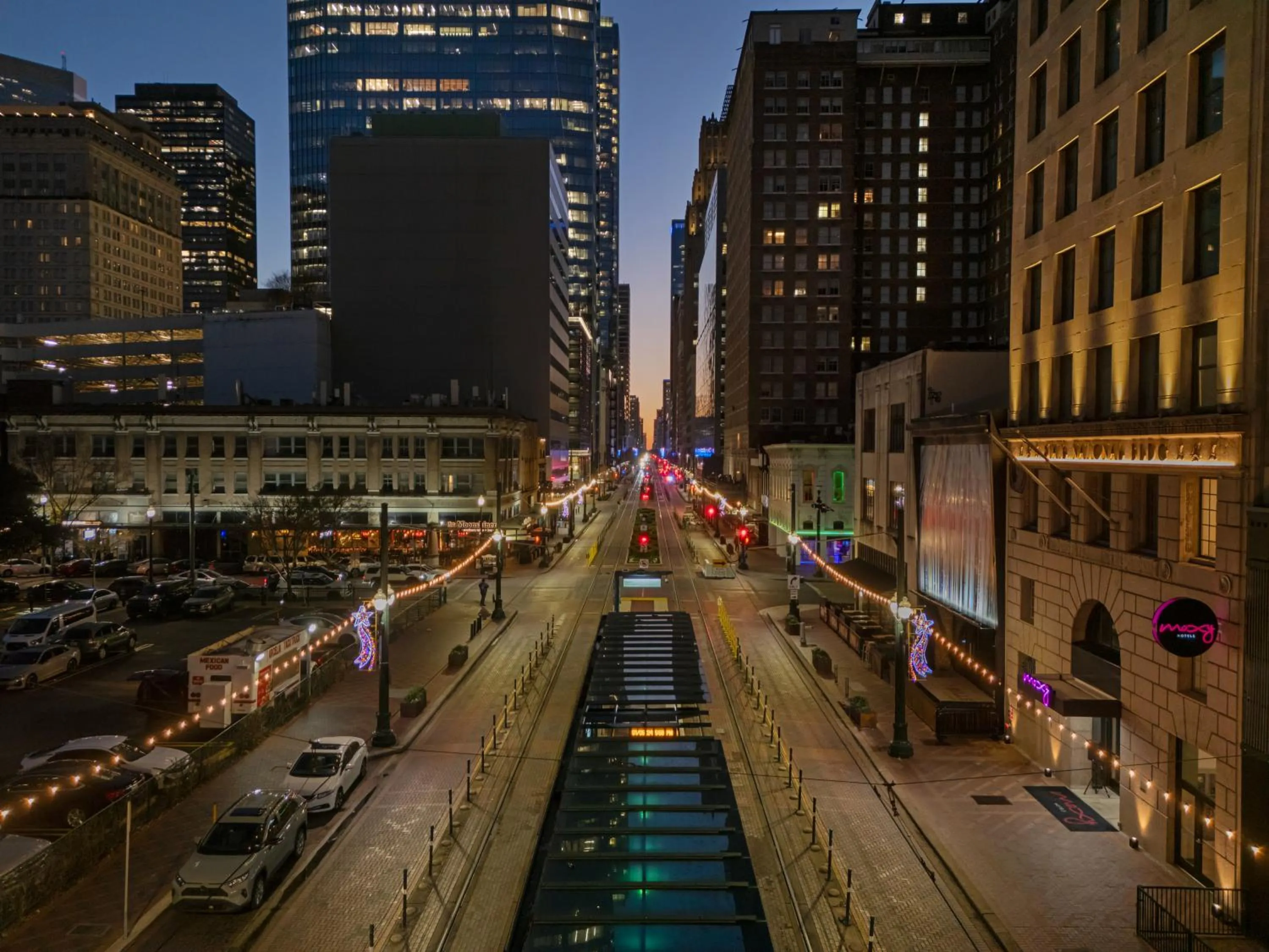 City view in Moxy Houston Downtown