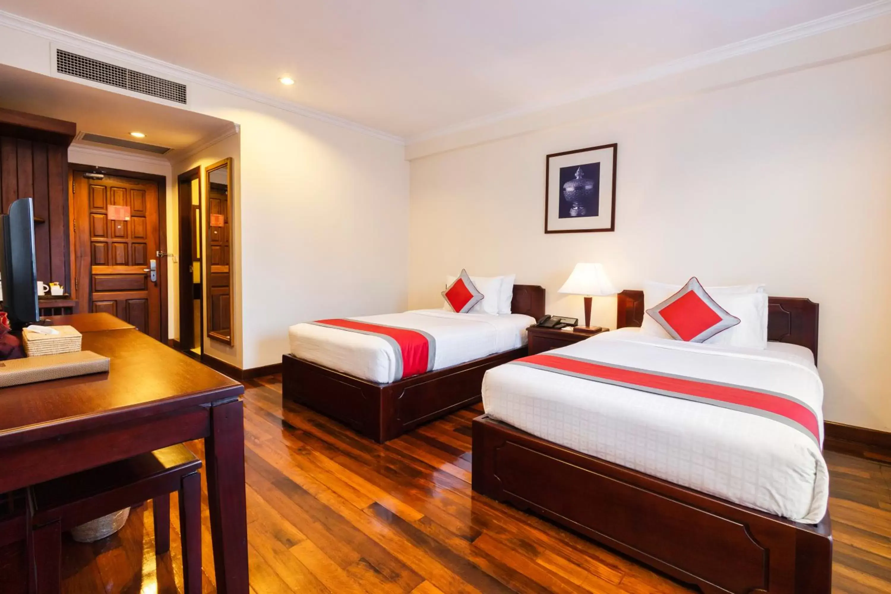 Bed in Saem Siemreap Hotel