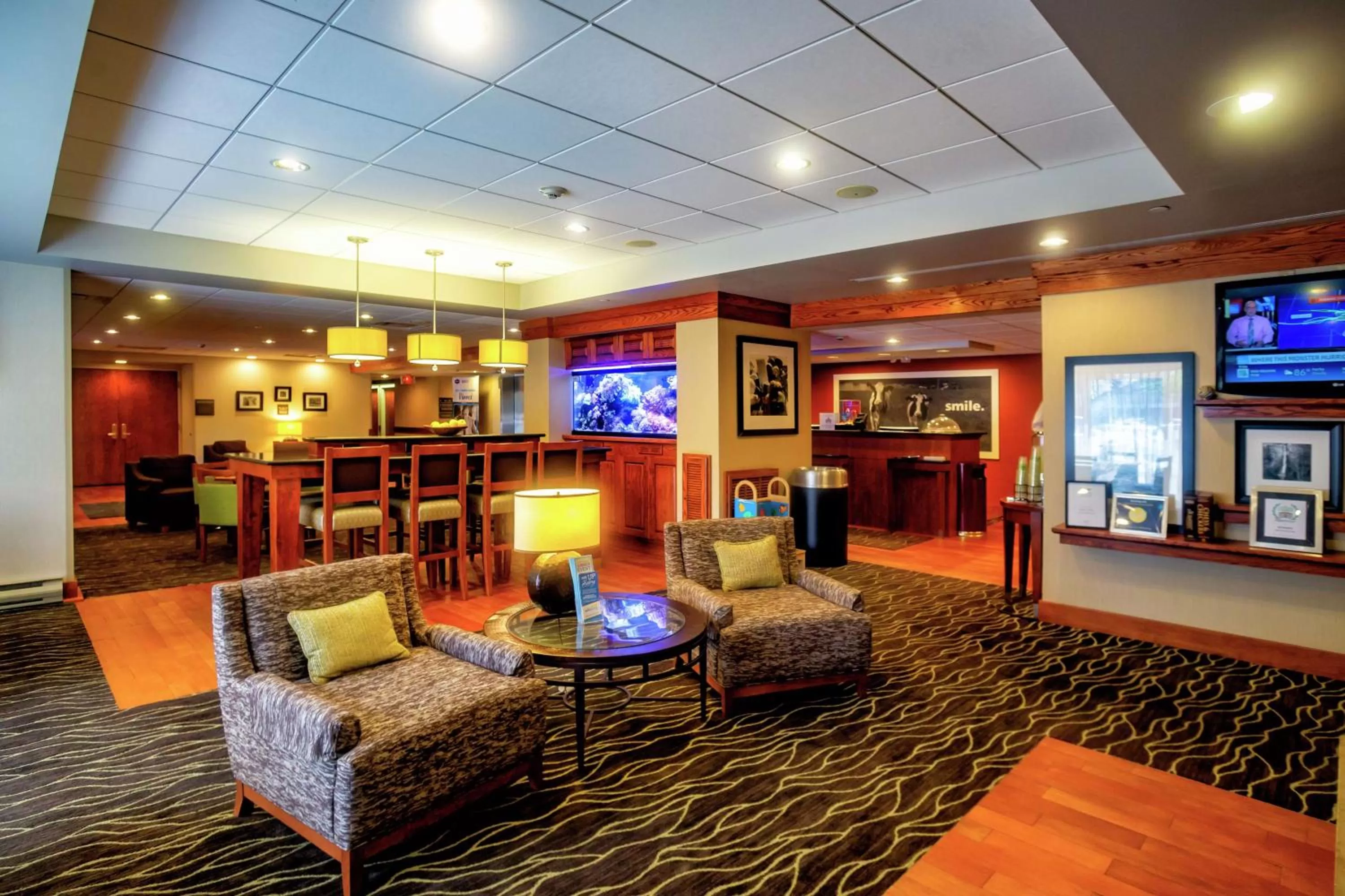 Lobby or reception in Hampton Inn Wheeling