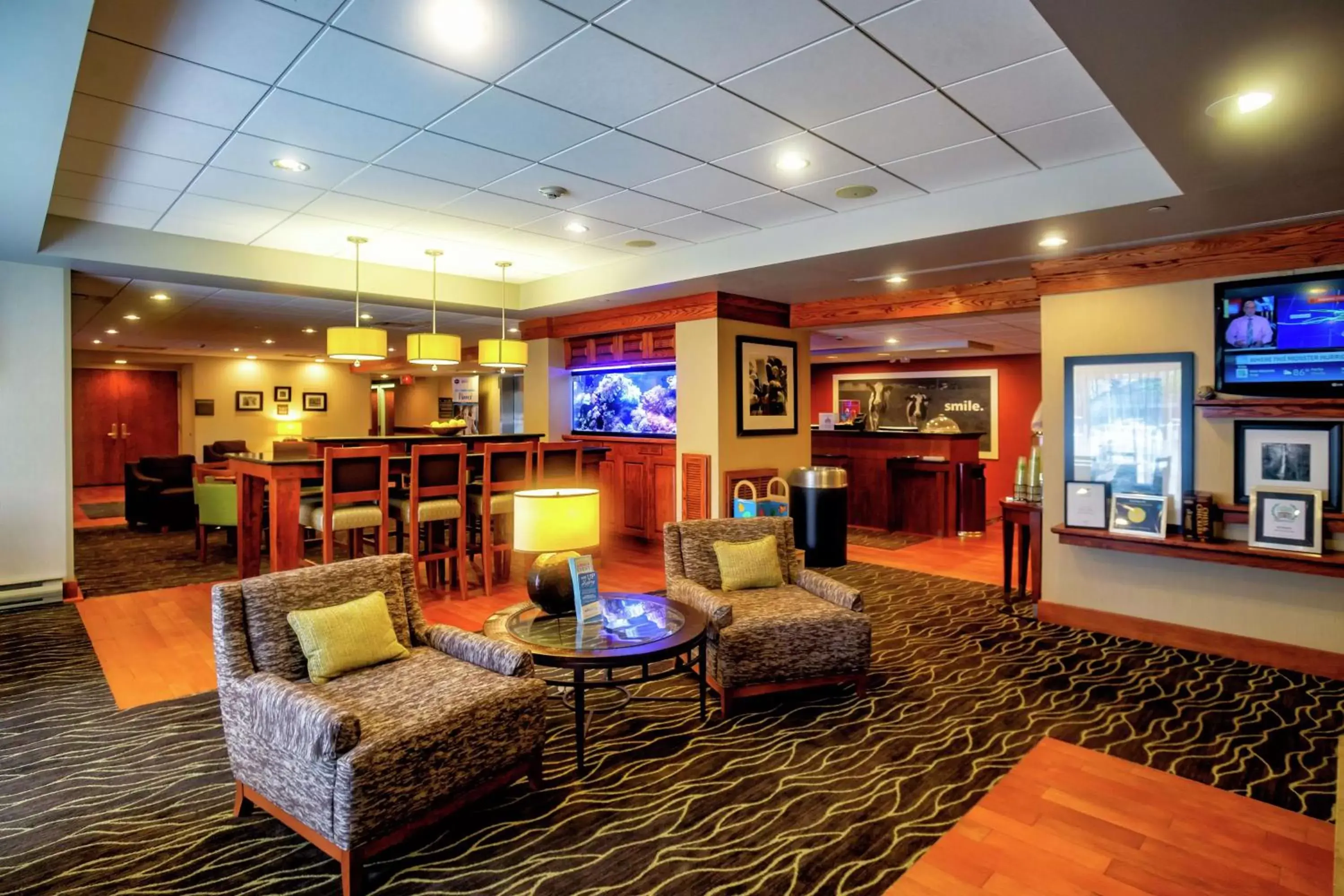 Lobby or reception in Hampton Inn Wheeling Lobby or reception in Hampton Inn Wheeling
