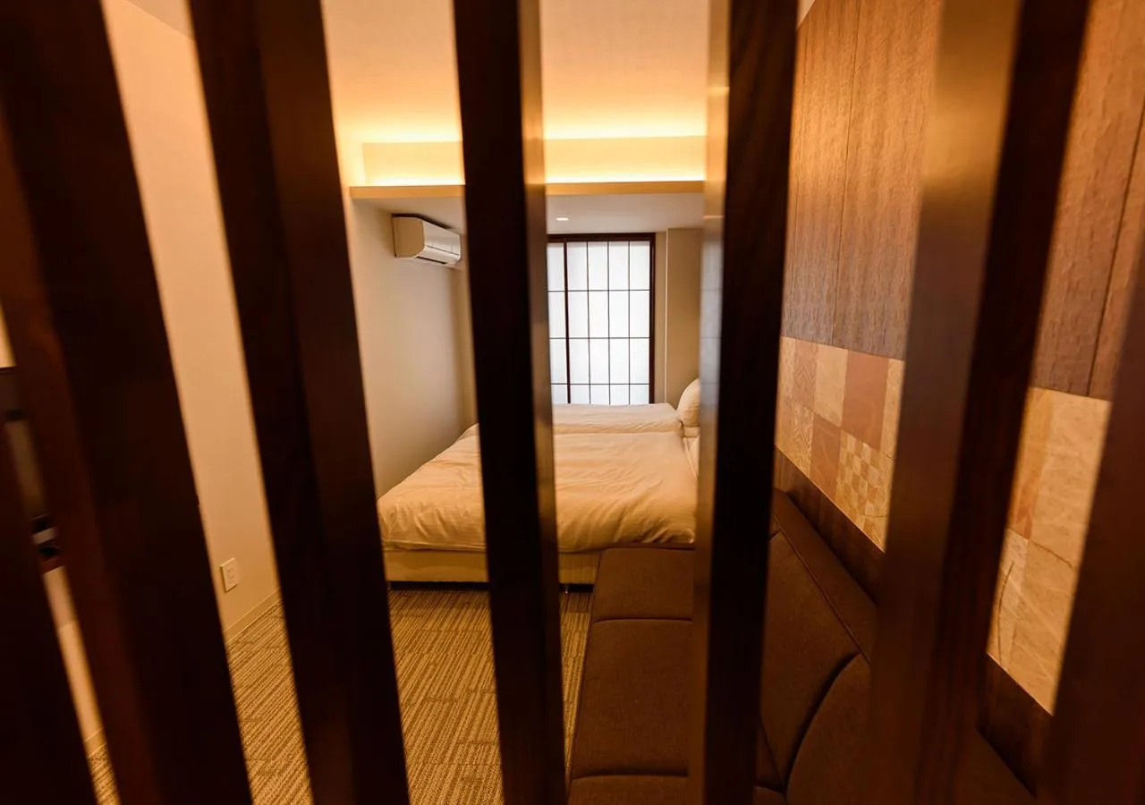 Bed in Irori Kyoto Station Higashi-Honganji