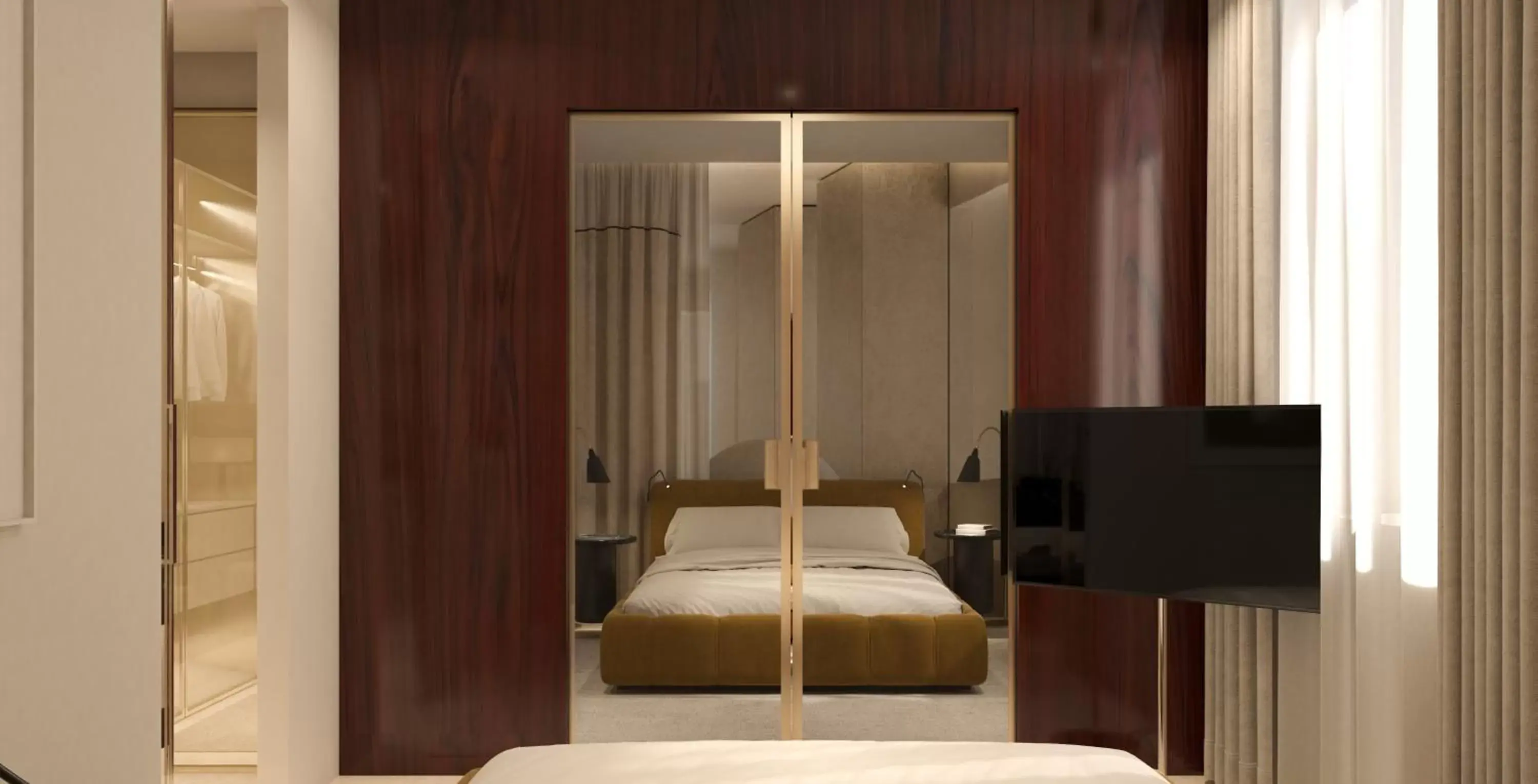 Bedroom, Bed in Borghese Contemporary Hotel