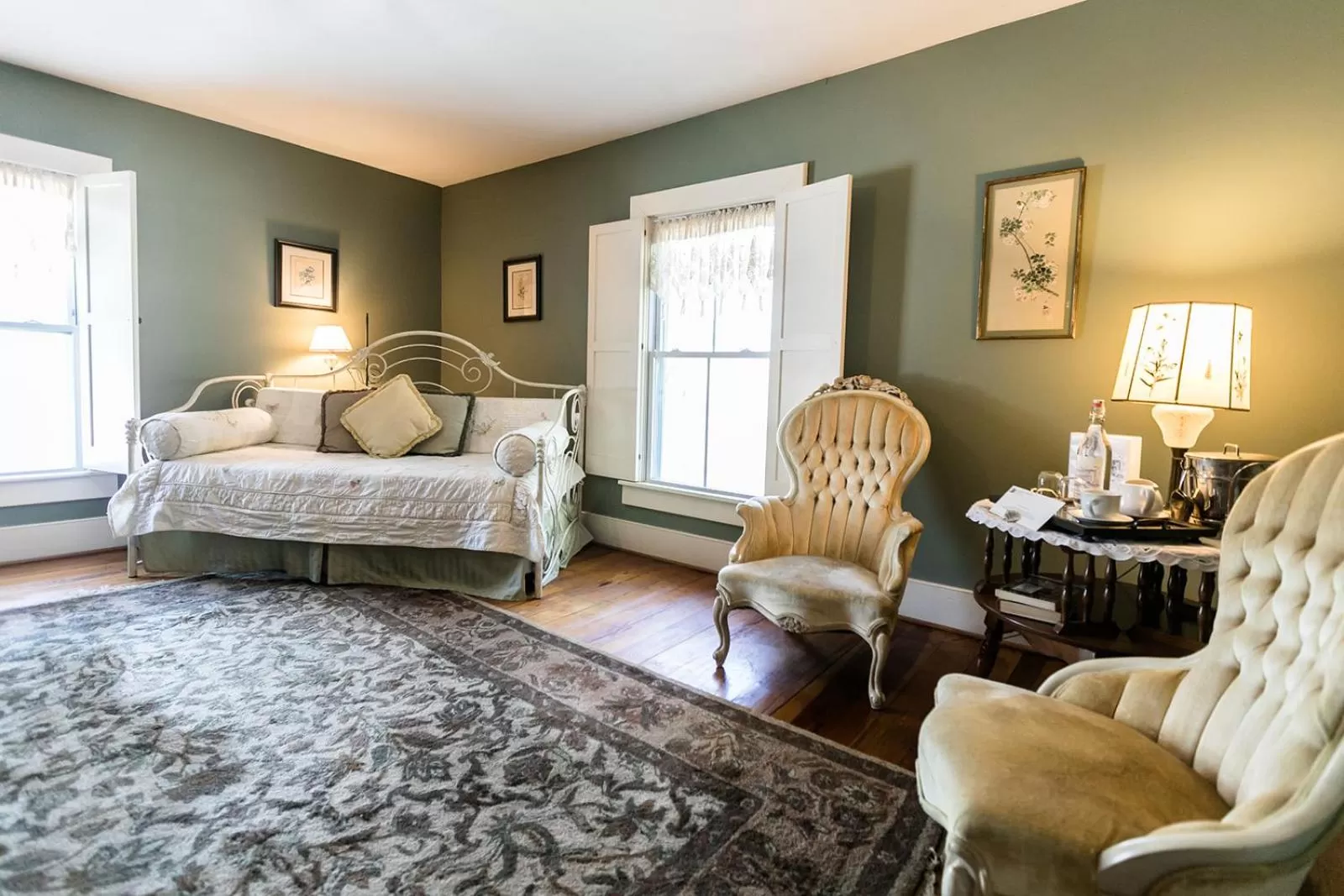 Living room in The Babcock House