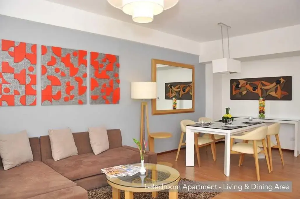Living room in Quest Serviced Residences