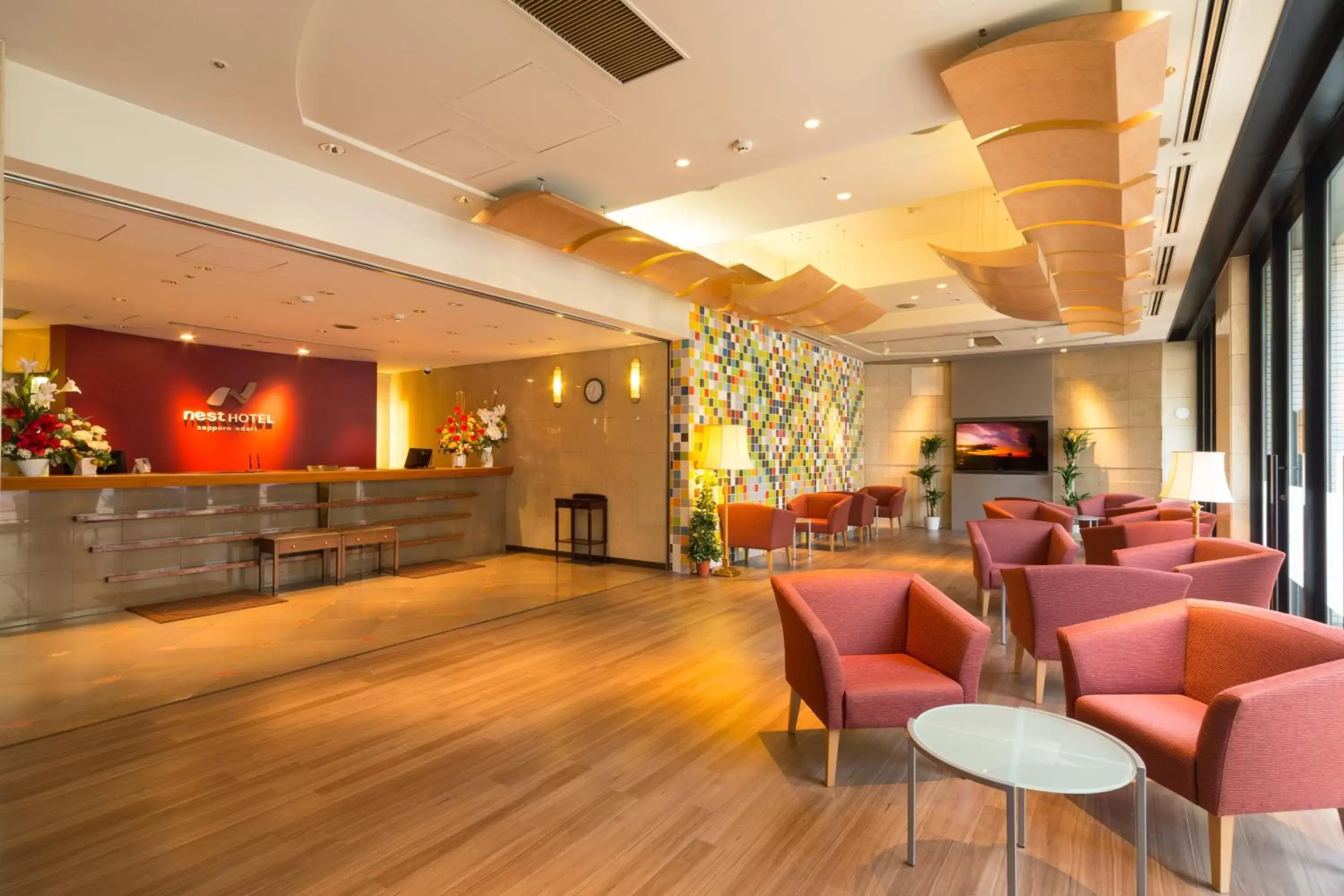 Lobby or reception in Nest Hotel Sapporo Odori Lobby or reception in Nest Hotel Sapporo Odori