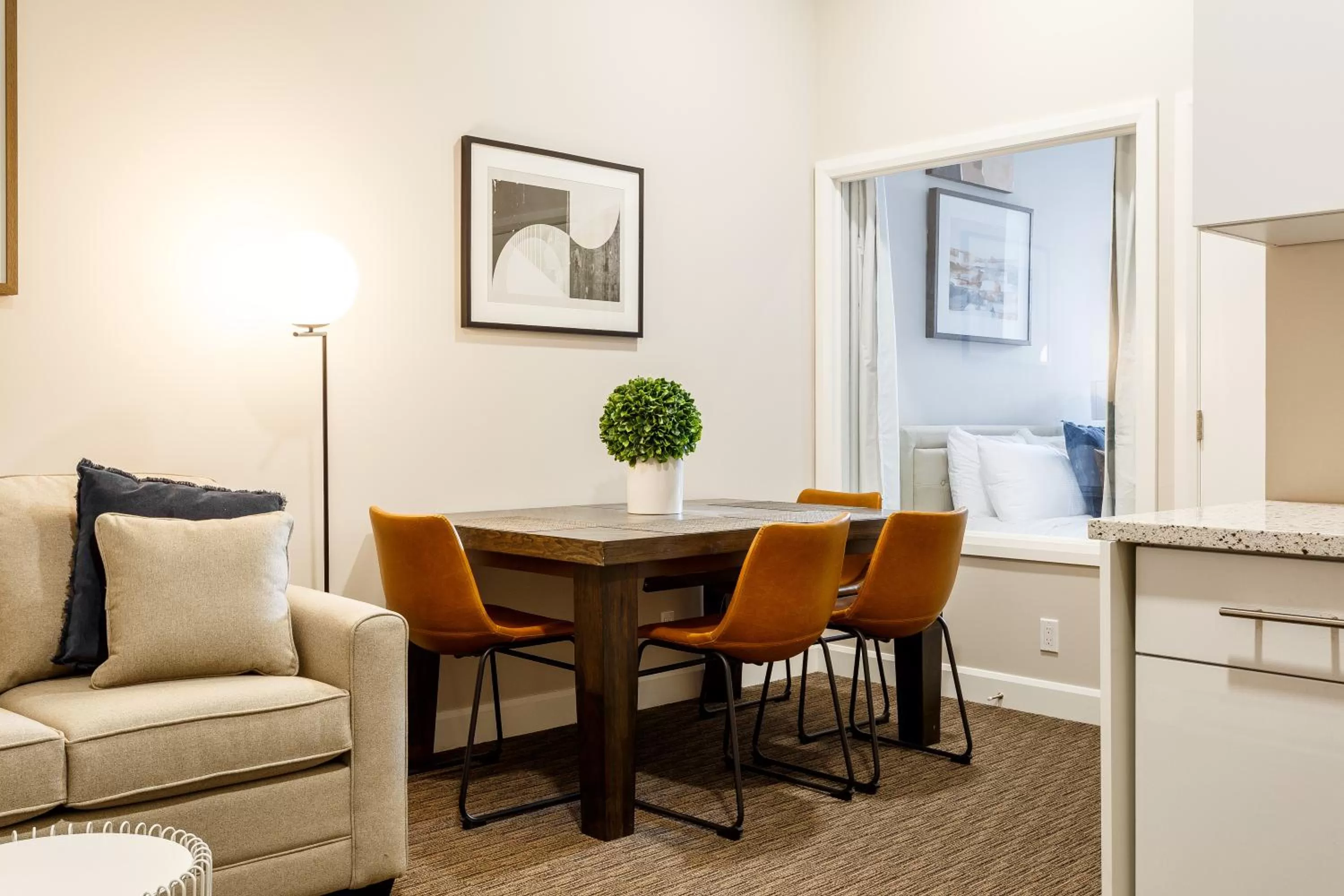 Dining area in Parc Avenue Lofts