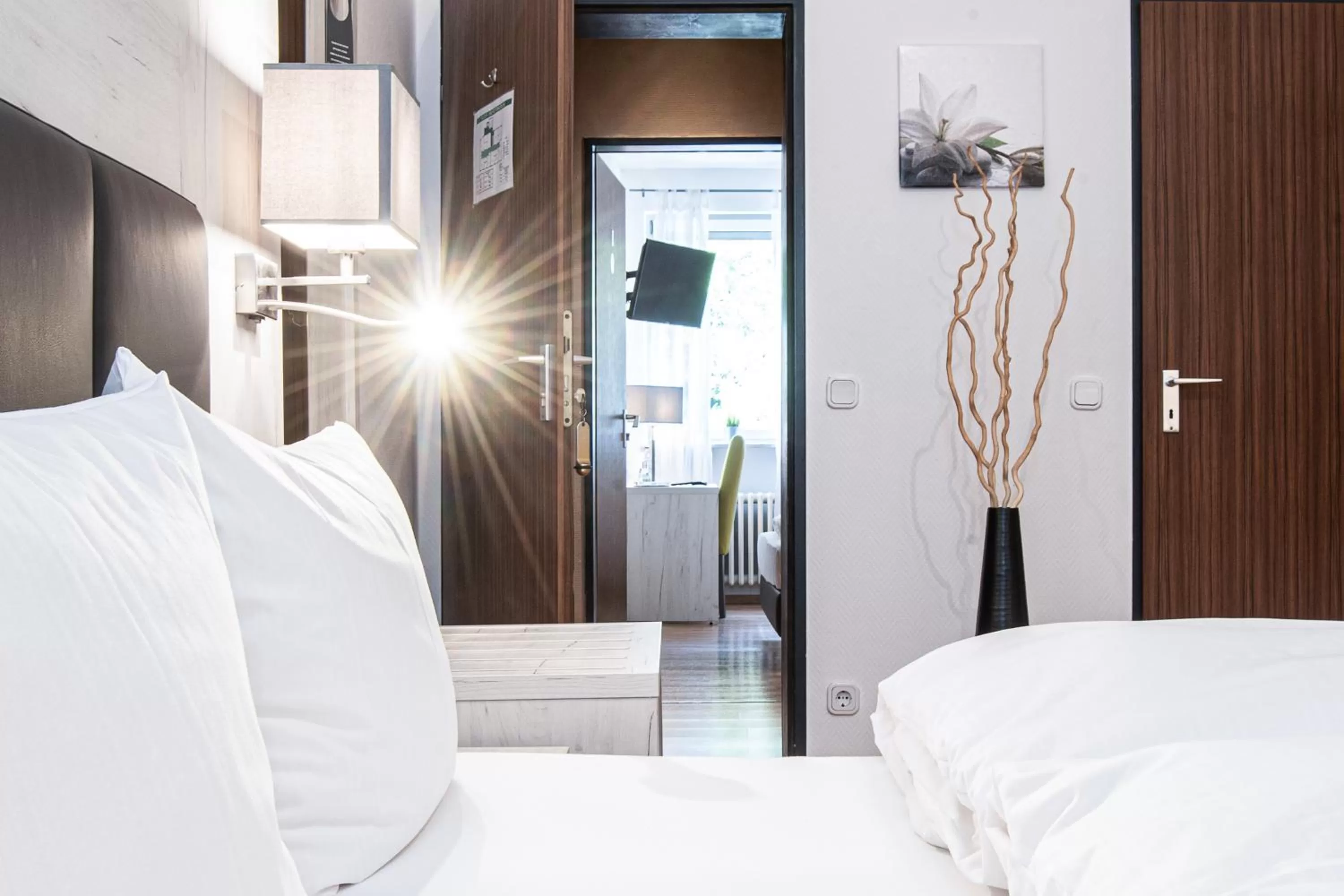 Bed in Hotel Ehranger Hof