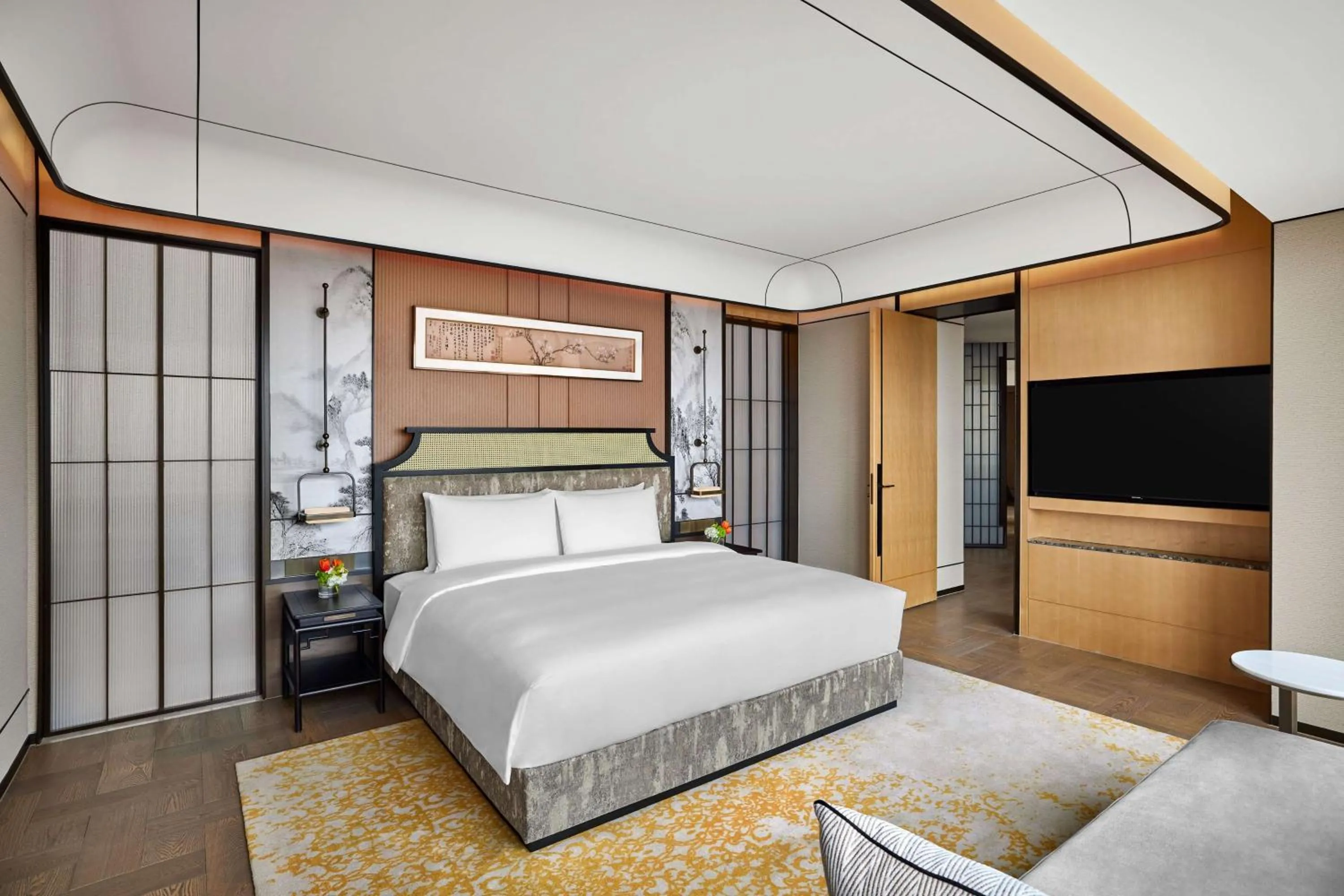 Bed in Conrad Shanghai