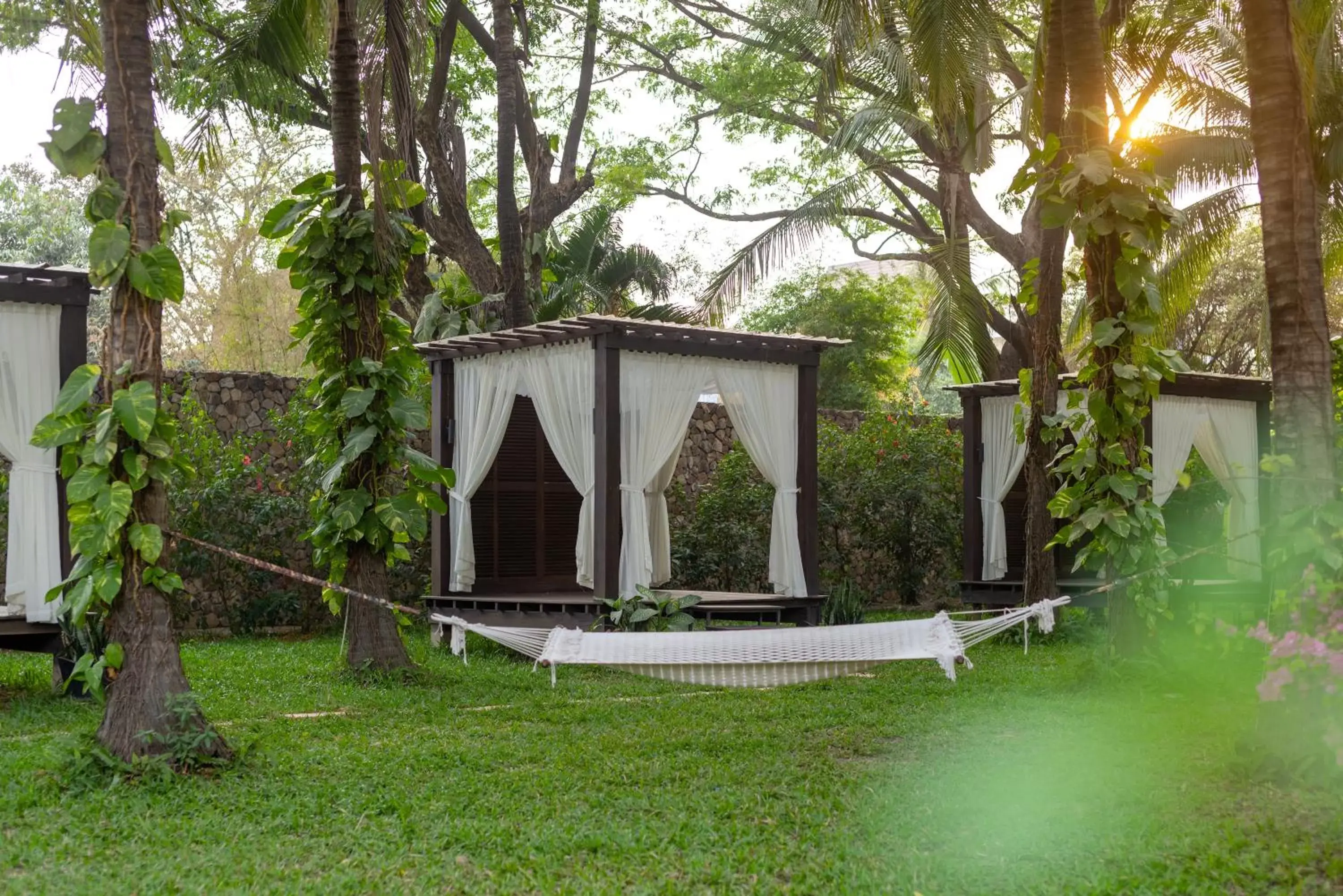 Garden in Lotus Blanc Hotel