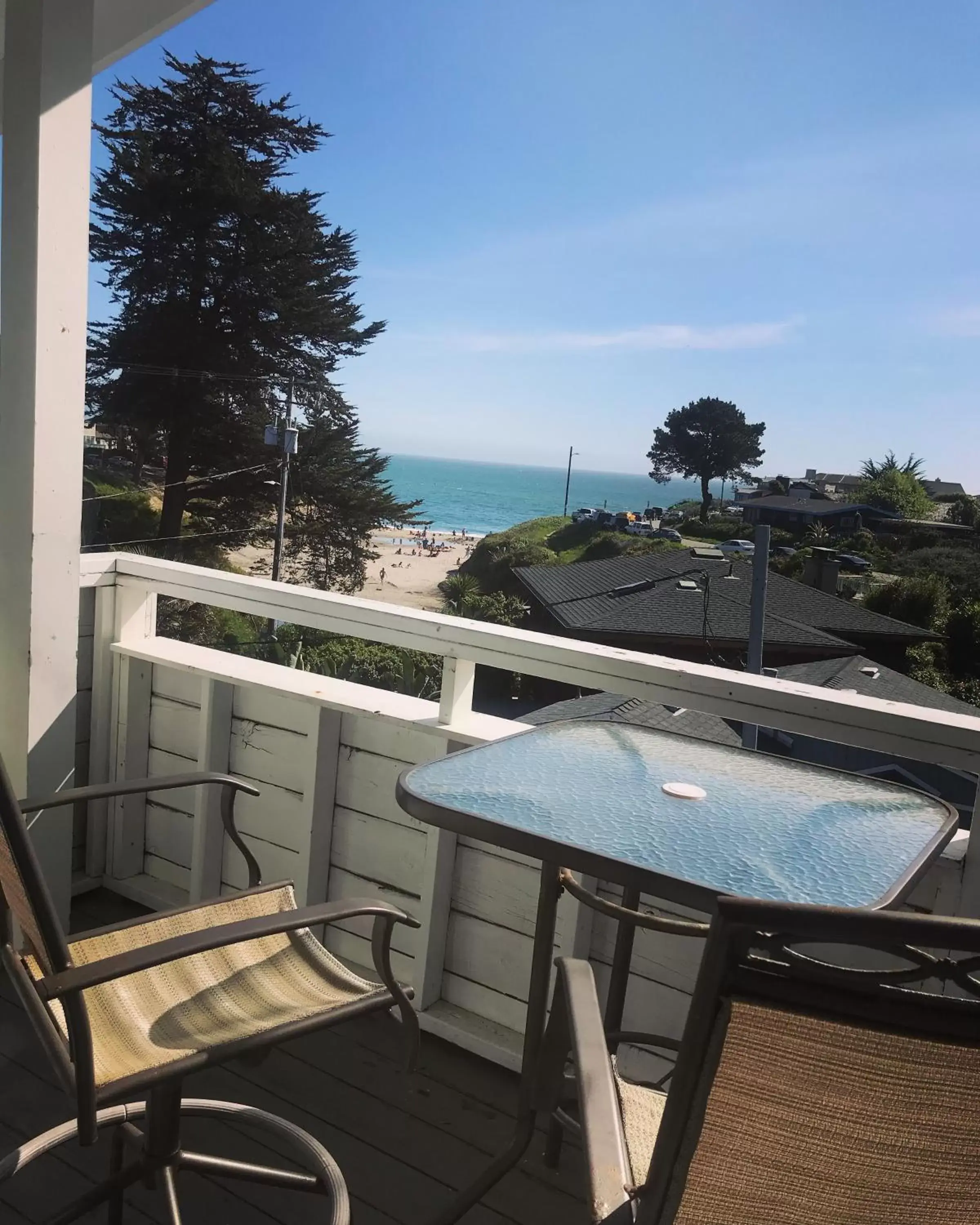 Balcony/Terrace, Pool View in Ocean Echo Inn & Beach Cottages