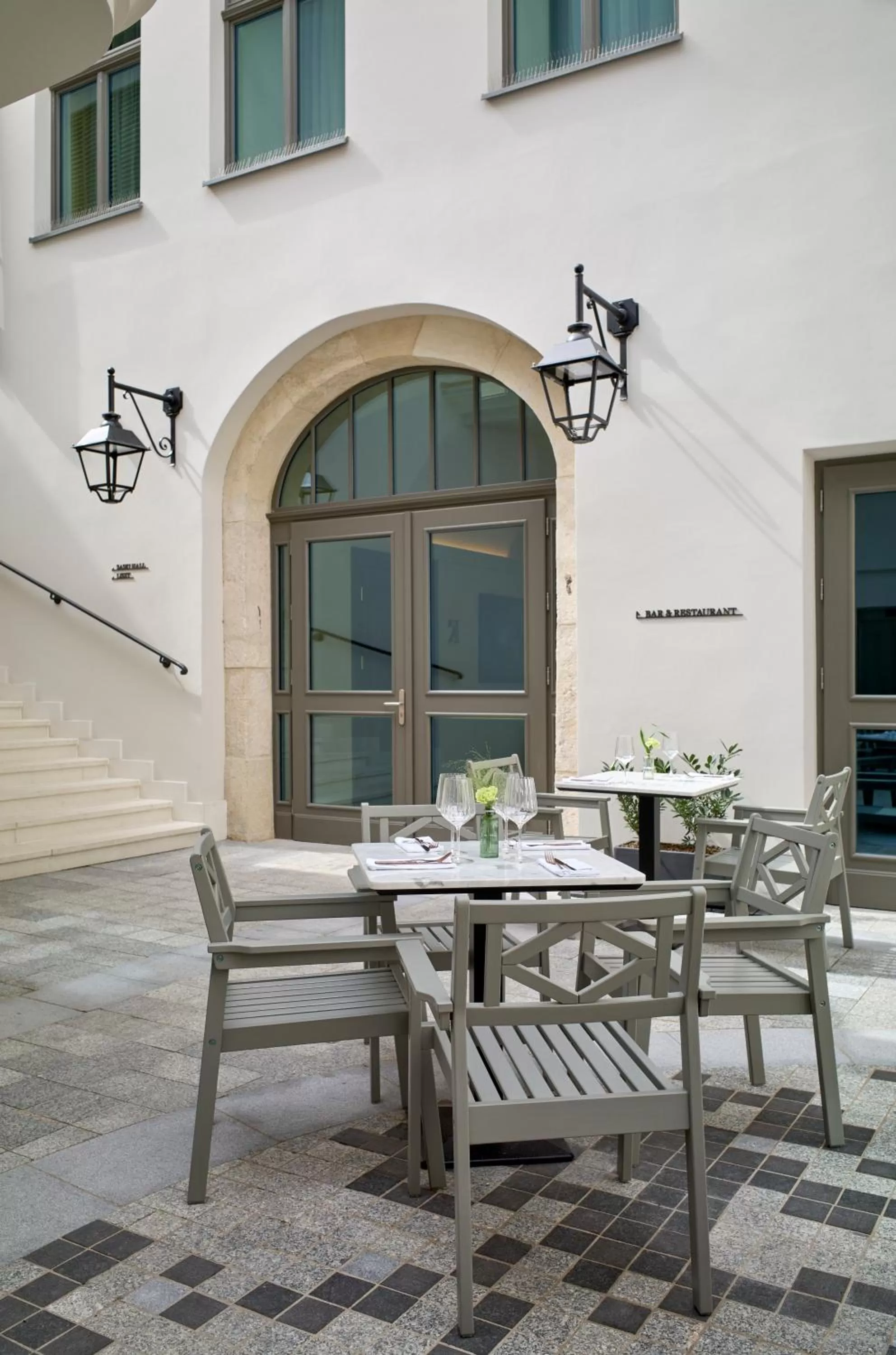 Patio in Hotel Saski Krakow Curio Collection by Hilton