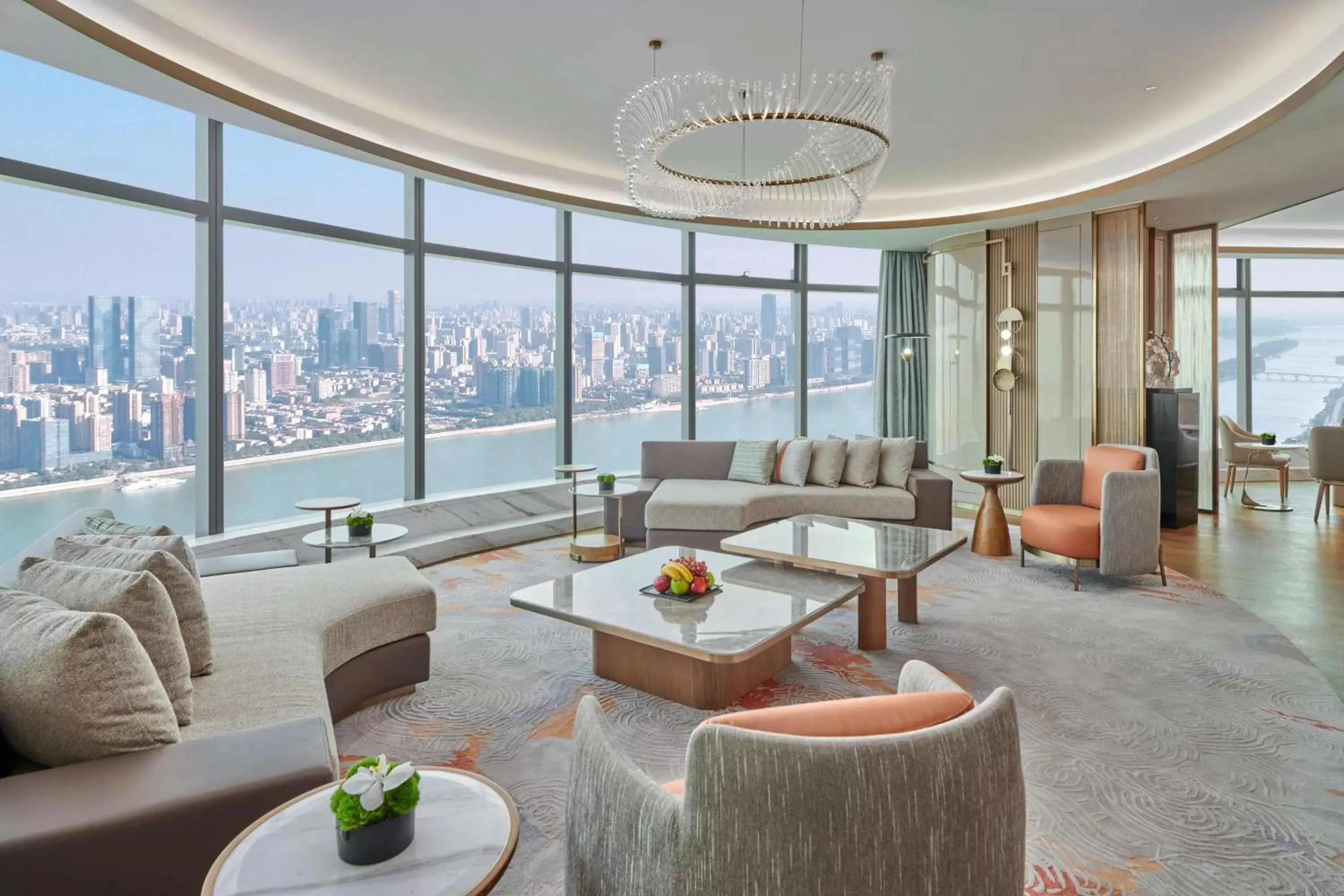 Living room, Seating Area in Hilton Changsha Riverside