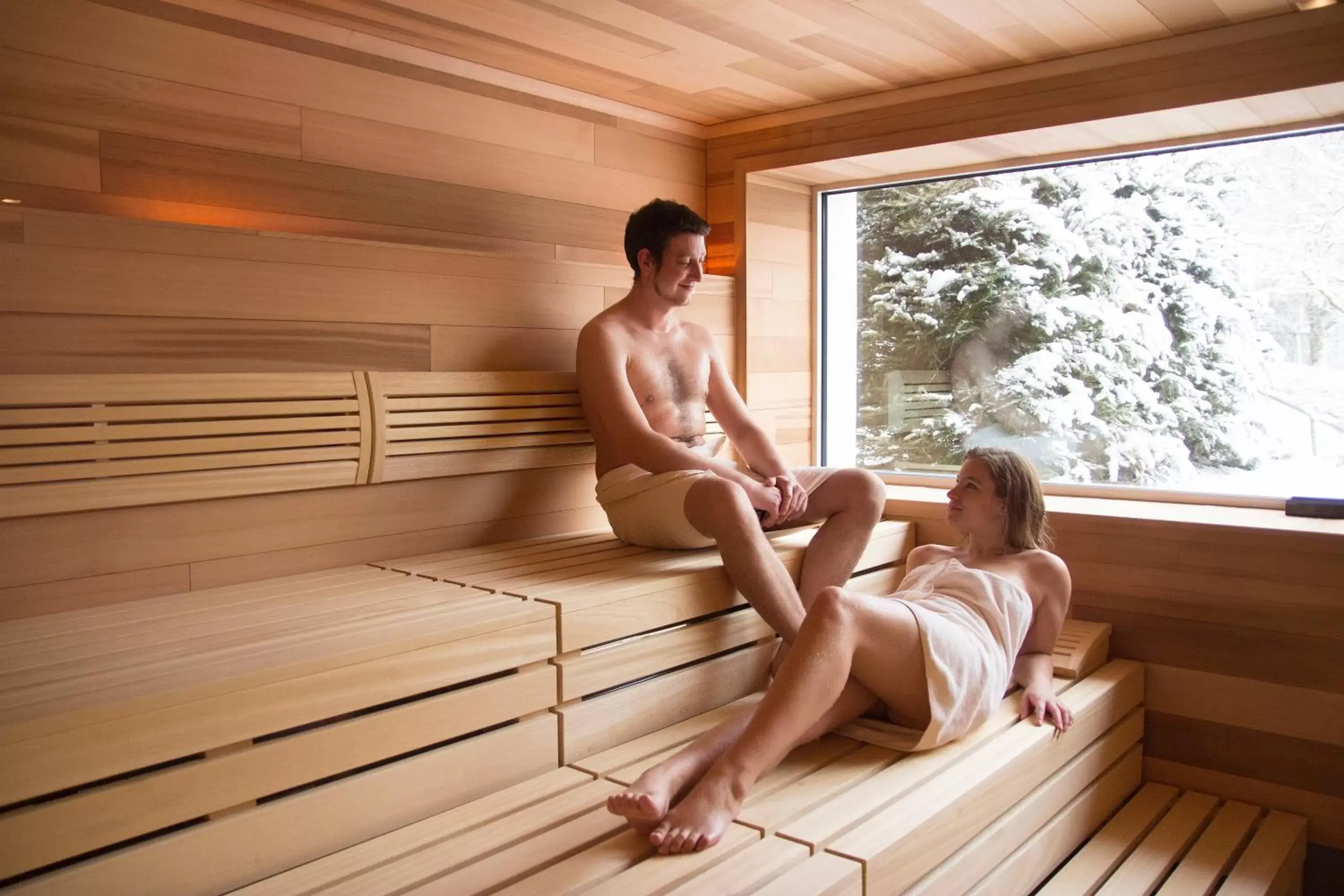 Sauna, Guests in Hotel Jagdhaus Wiese