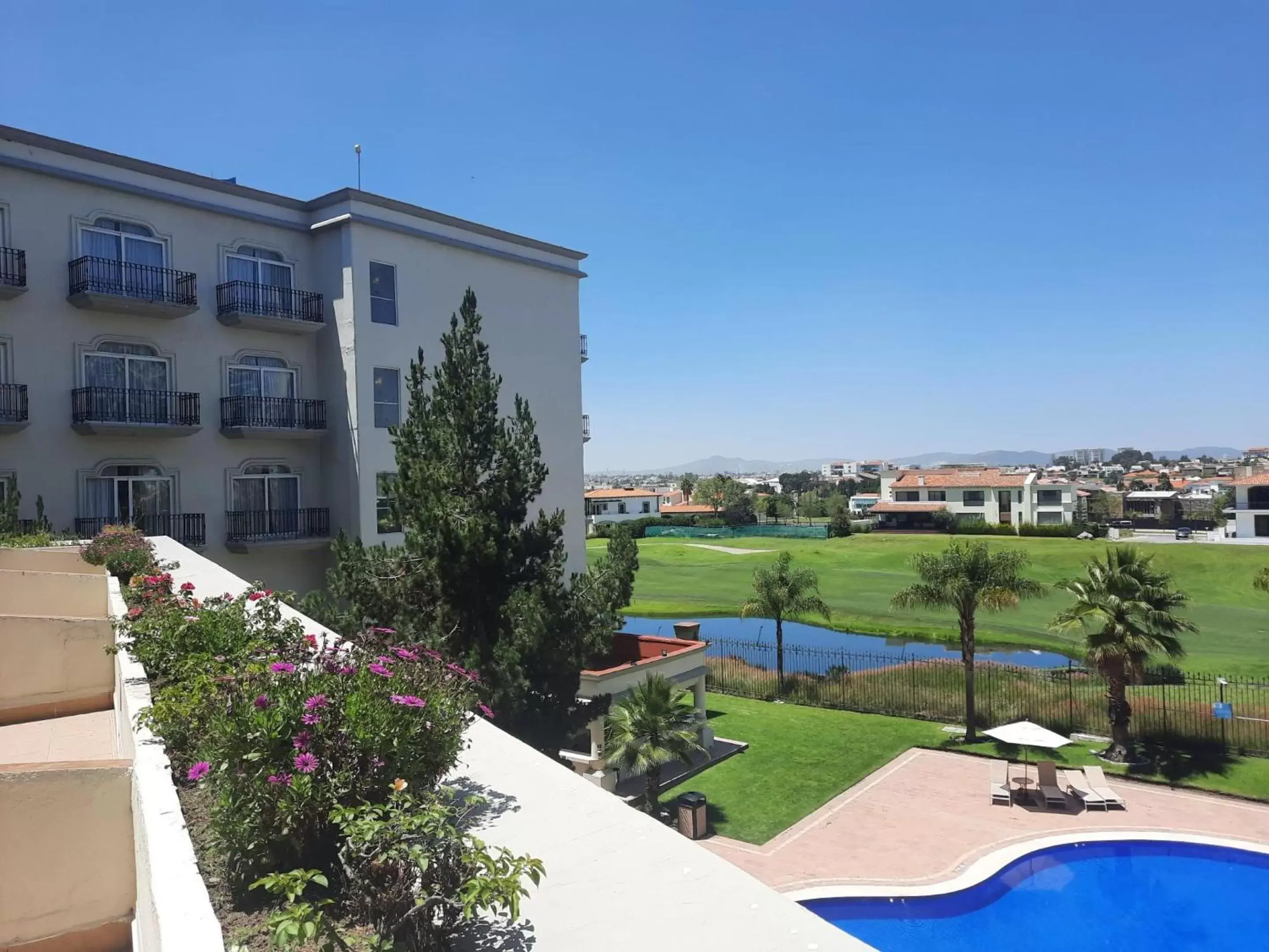 Balcony/Terrace, Pool View in Camino Real Puebla Angelopolis