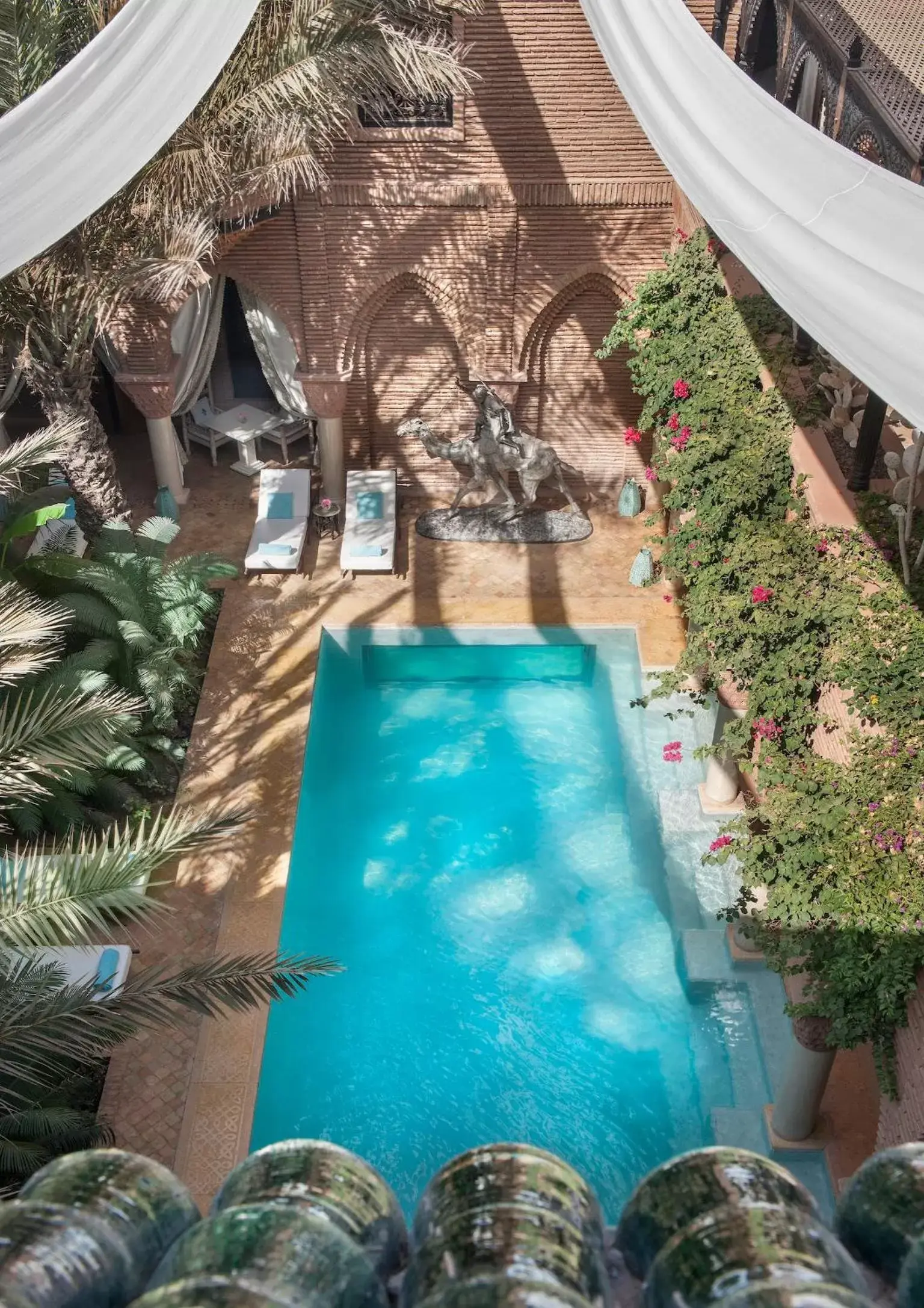 Bird's eye view, Pool View in La Sultana Marrakech