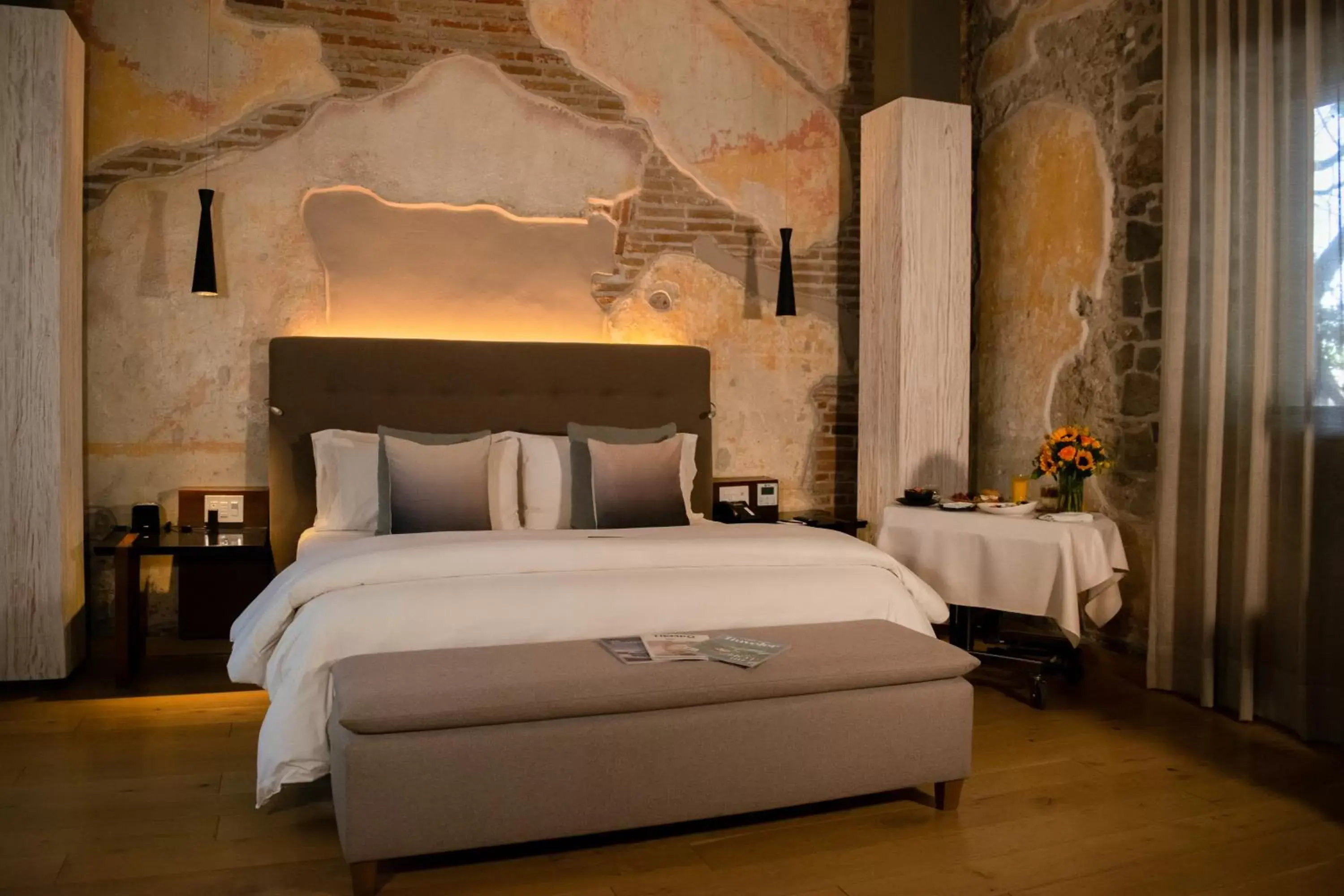 Bed in Cartesiano Boutique & Wellness Hotel