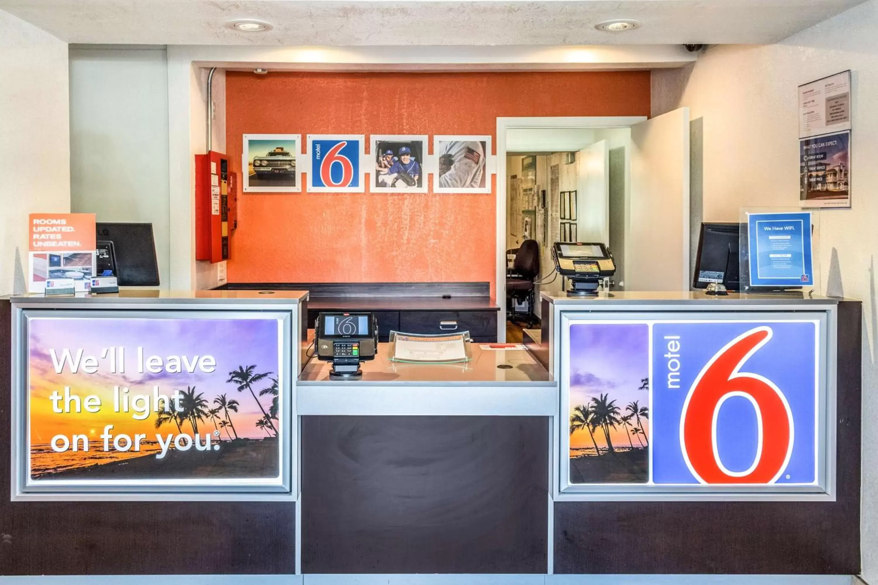 Property logo or sign, Lobby/Reception in Motel 6-Bakersfield, CA - East