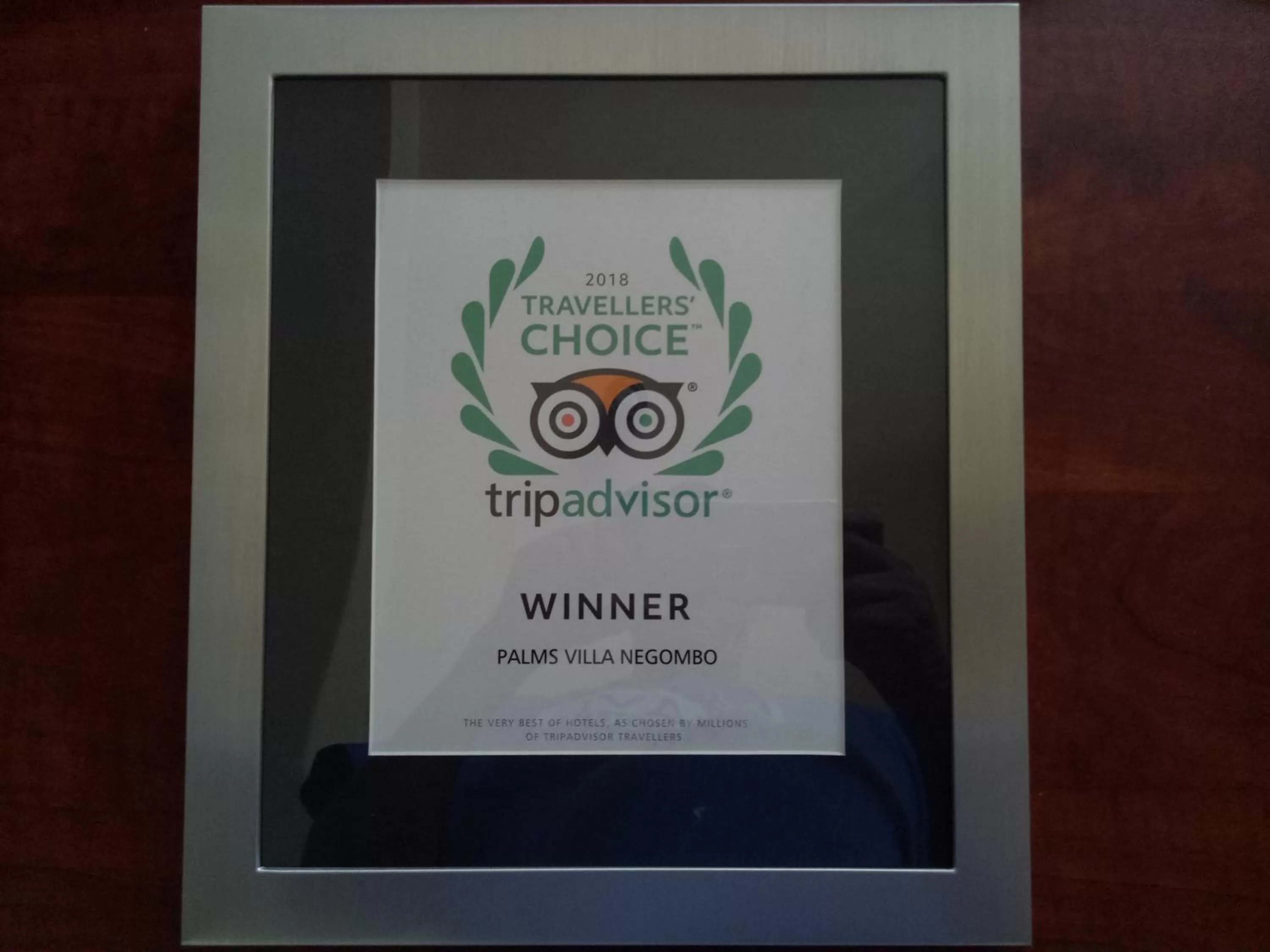 Certificate/Award in Palms Villa