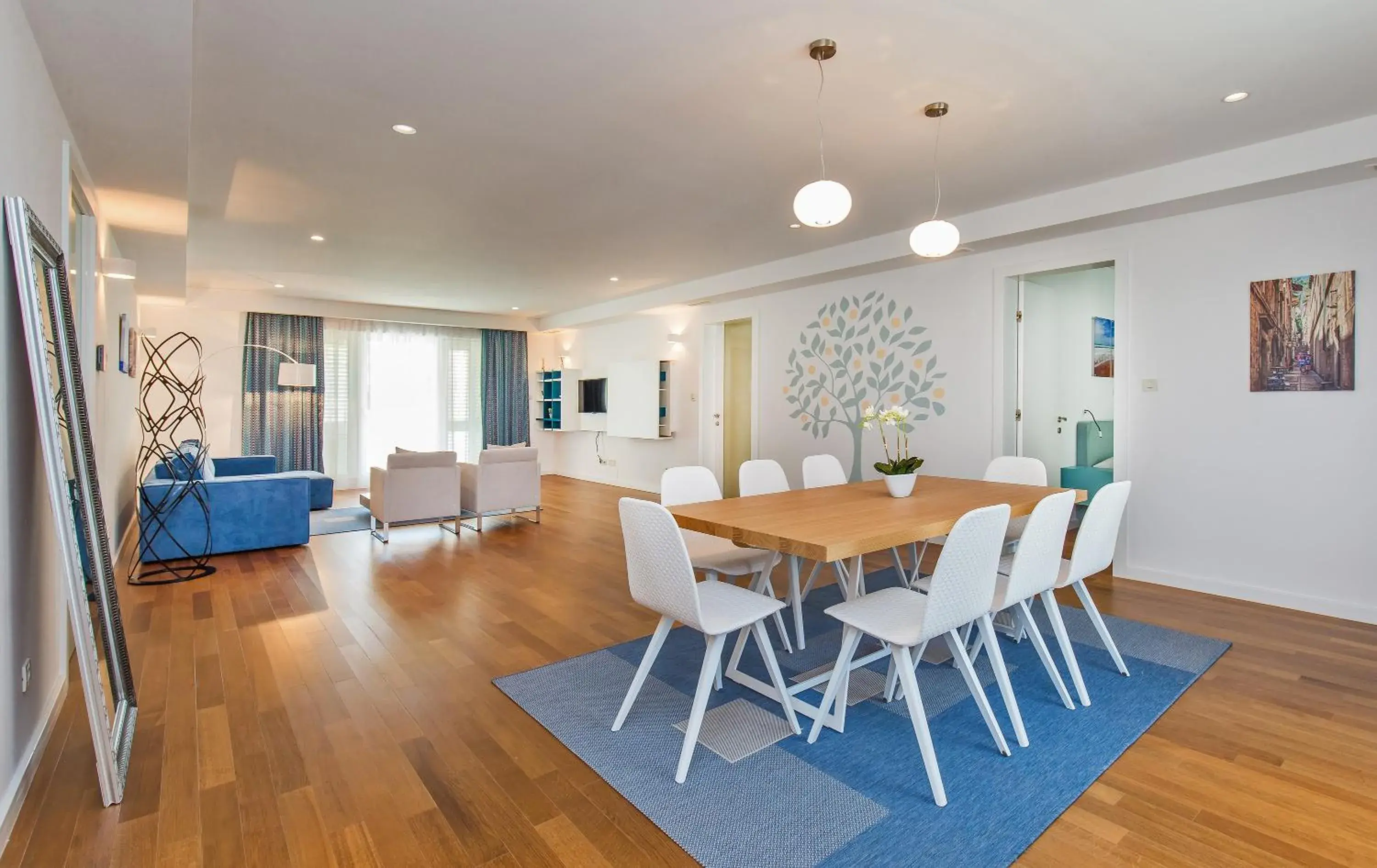 Living room, Dining Area in Dubrovnik Luxury Residence – L’Orangerie