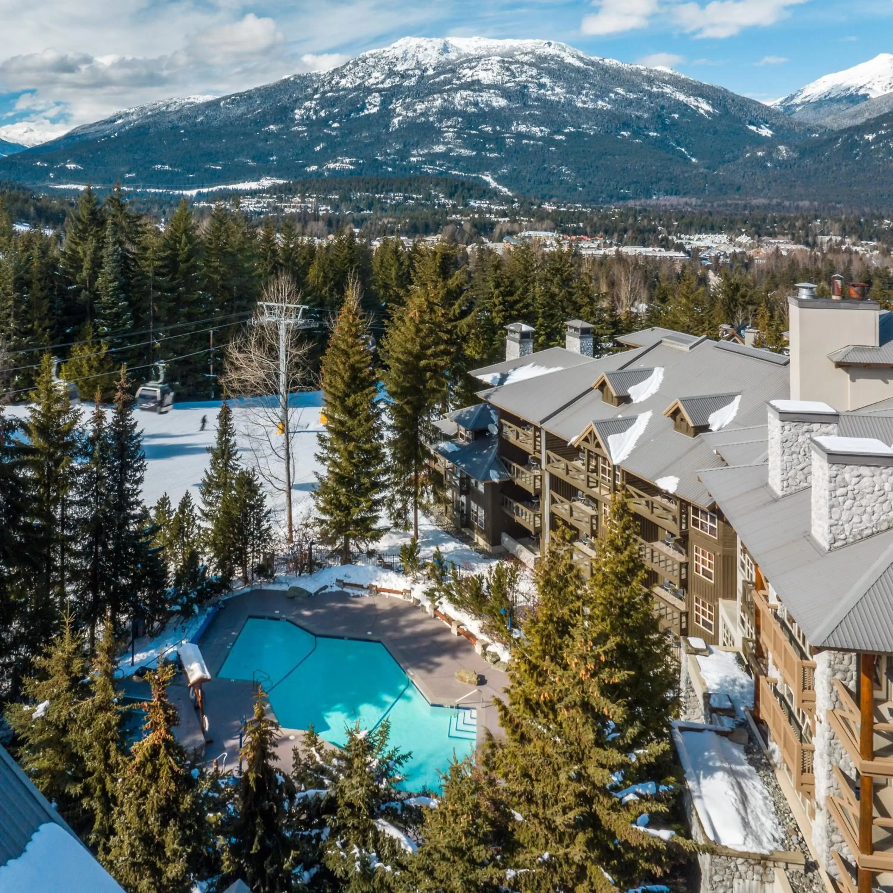 Property building, Pool View in Blackcomb Springs Suites by CLIQUE