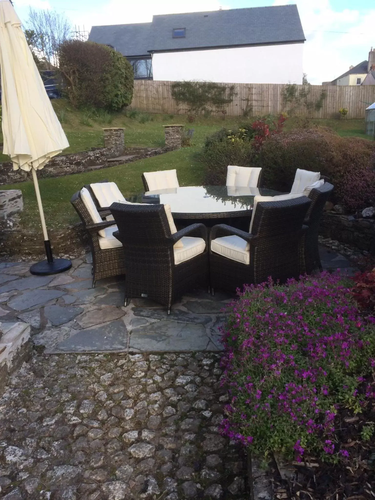 Patio in Priory Cottage Bodmin