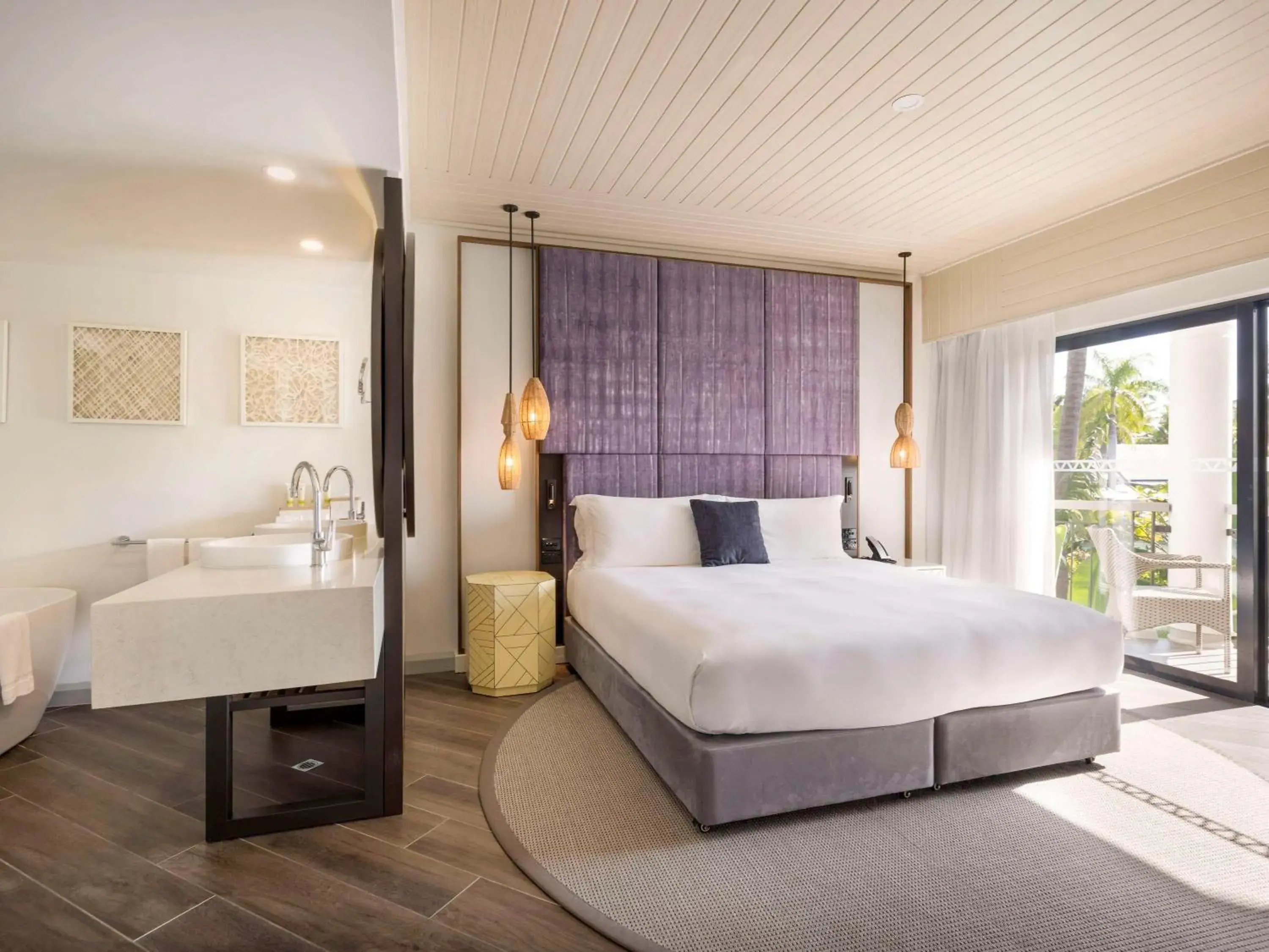 Bathroom, Bed in Sofitel Fiji Resort & Spa