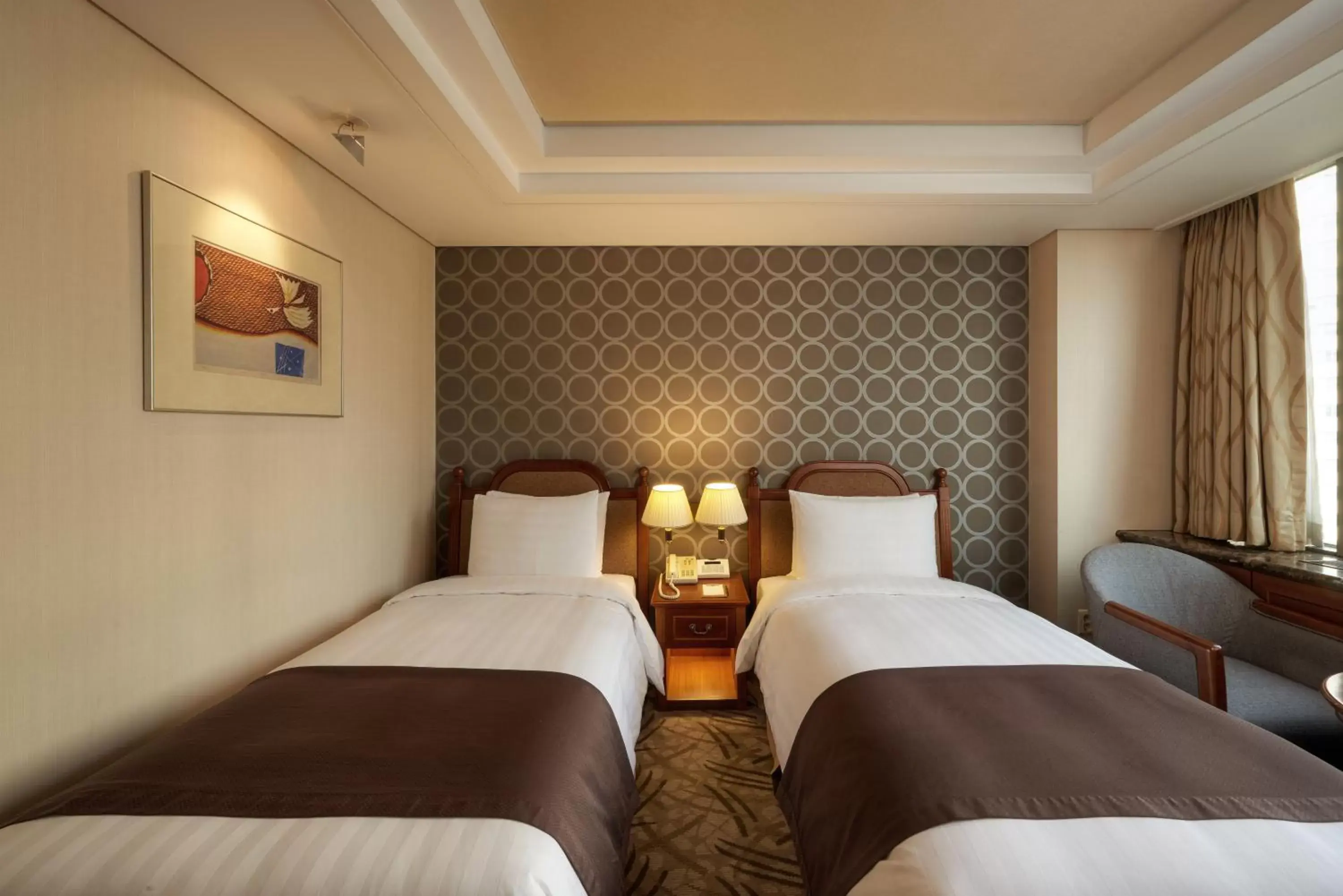 Bed in Seoul Riviera Hotel