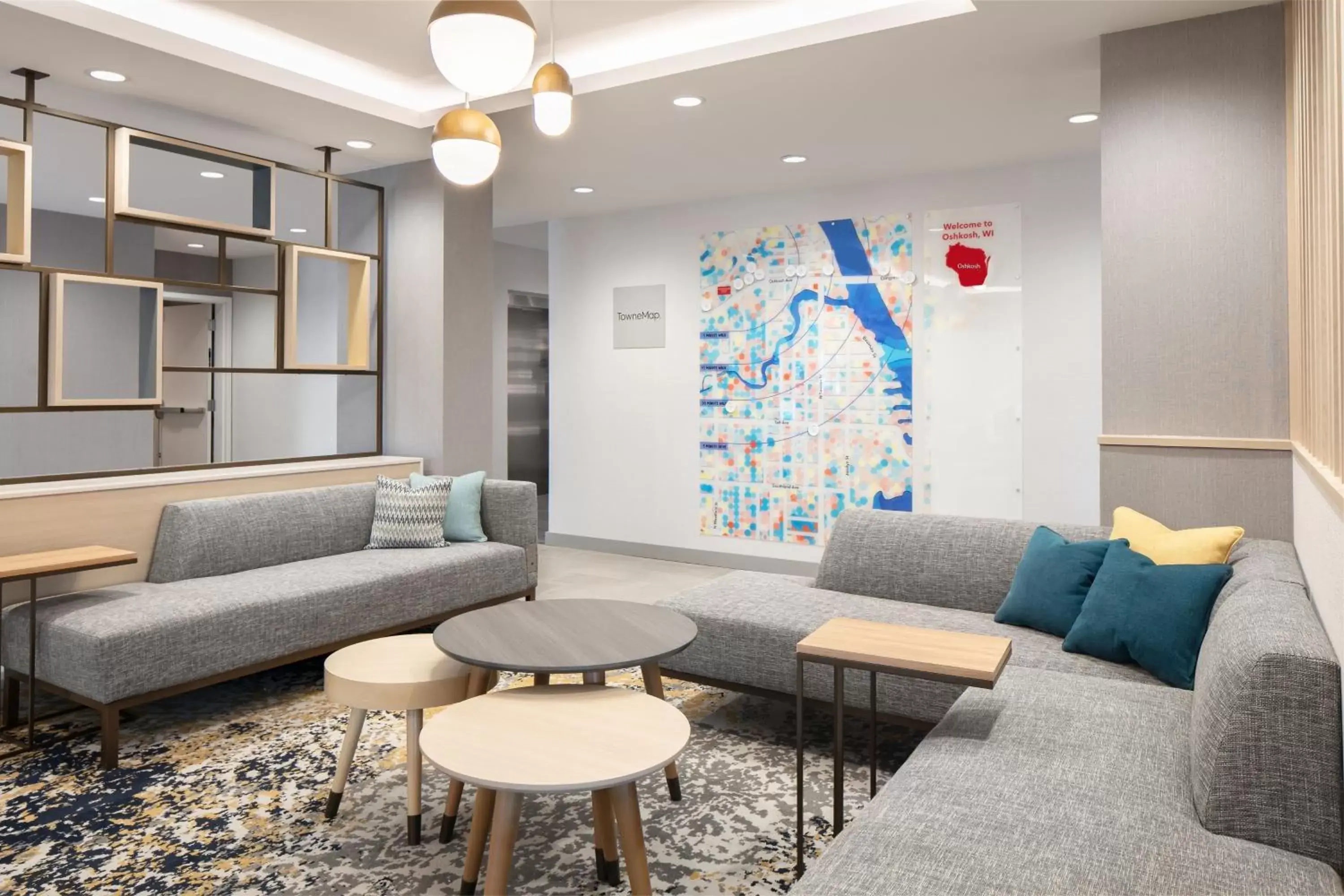 Lobby or reception, Seating Area in TownePlace Suites by Marriott Oshkosh