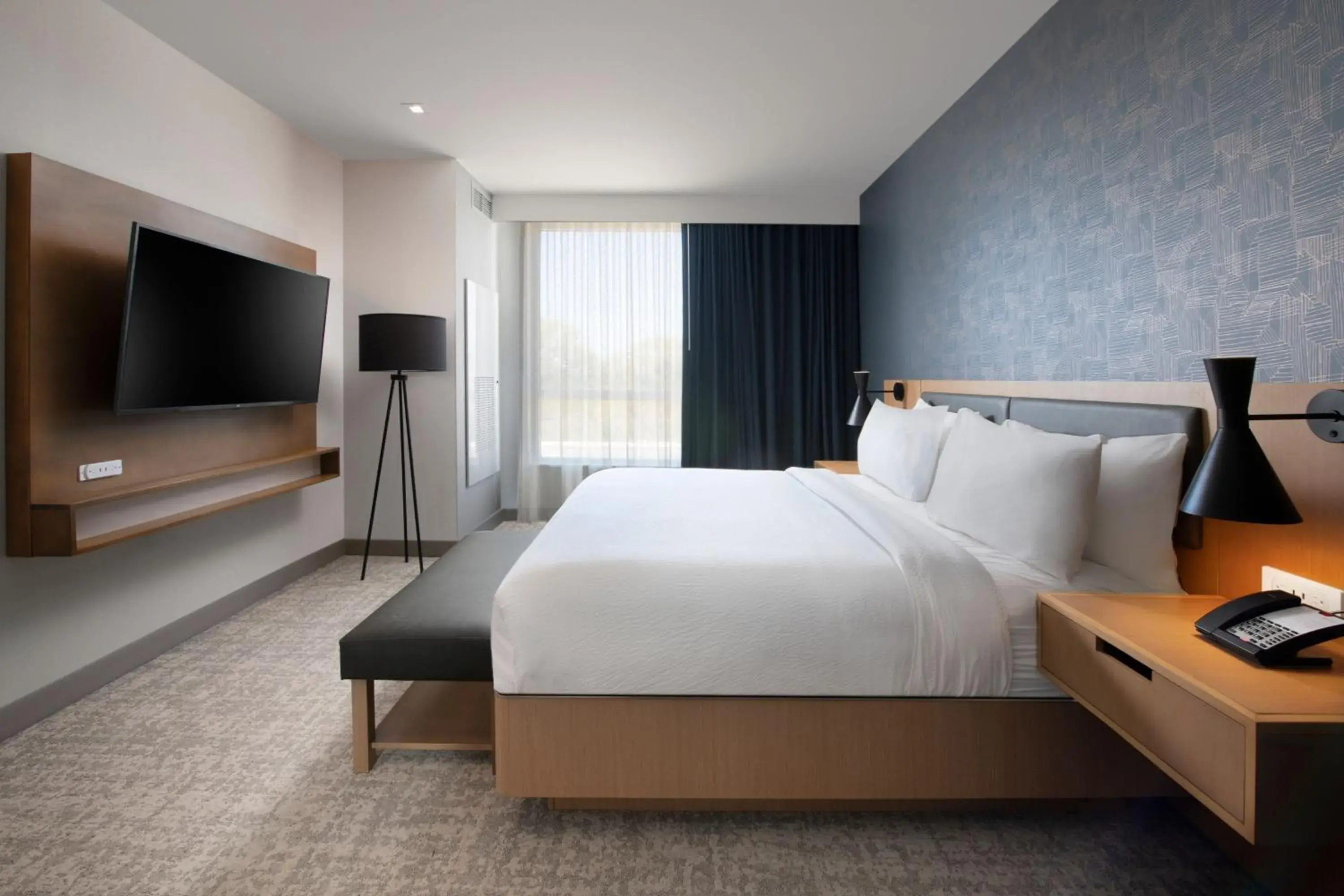 Bedroom, Bed in Residence Inn by Marriott St Louis Clayton