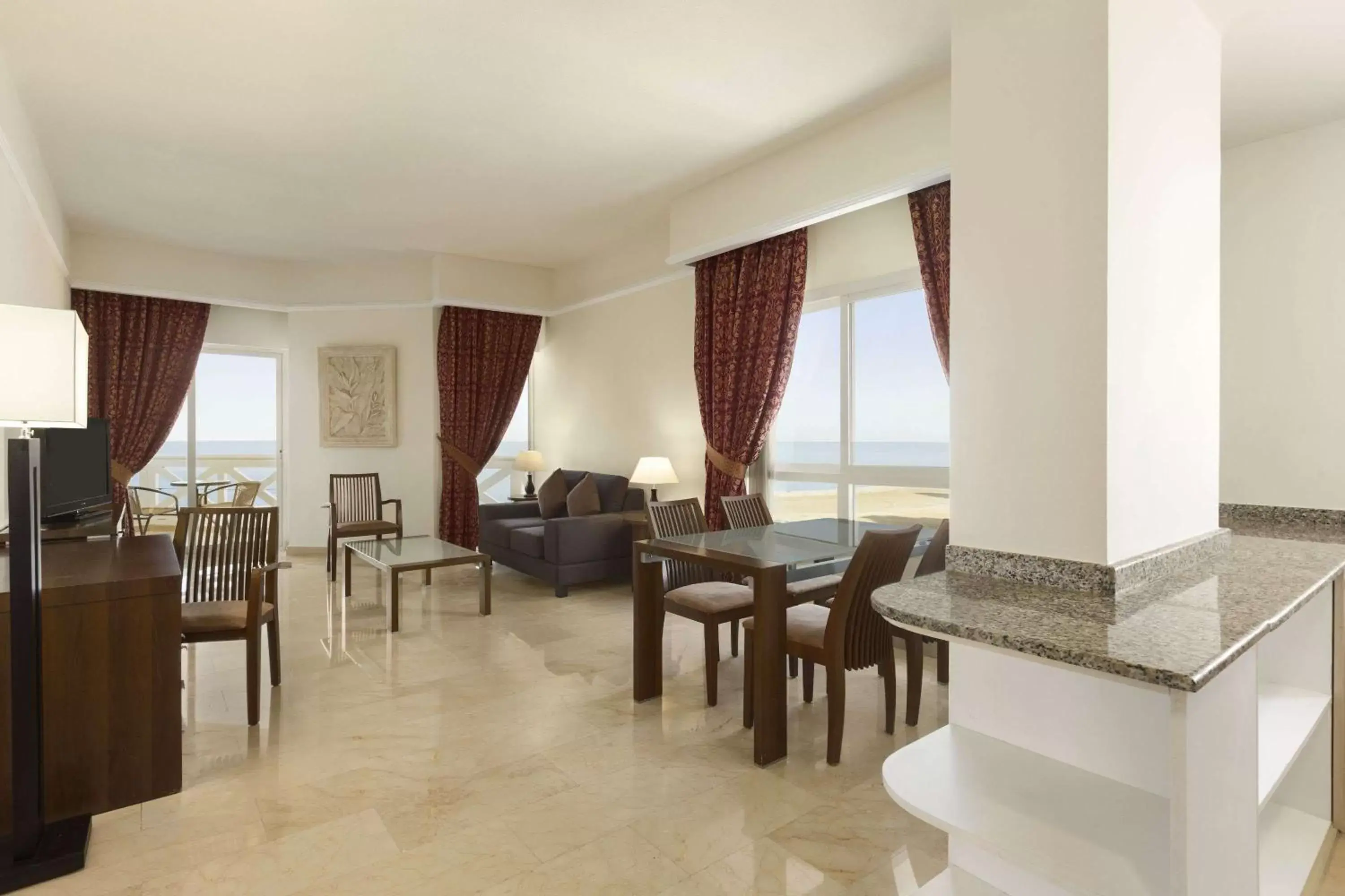 Photo of the whole room, Restaurant/Places to Eat in Ramada by Wyndham Beach Hotel Ajman