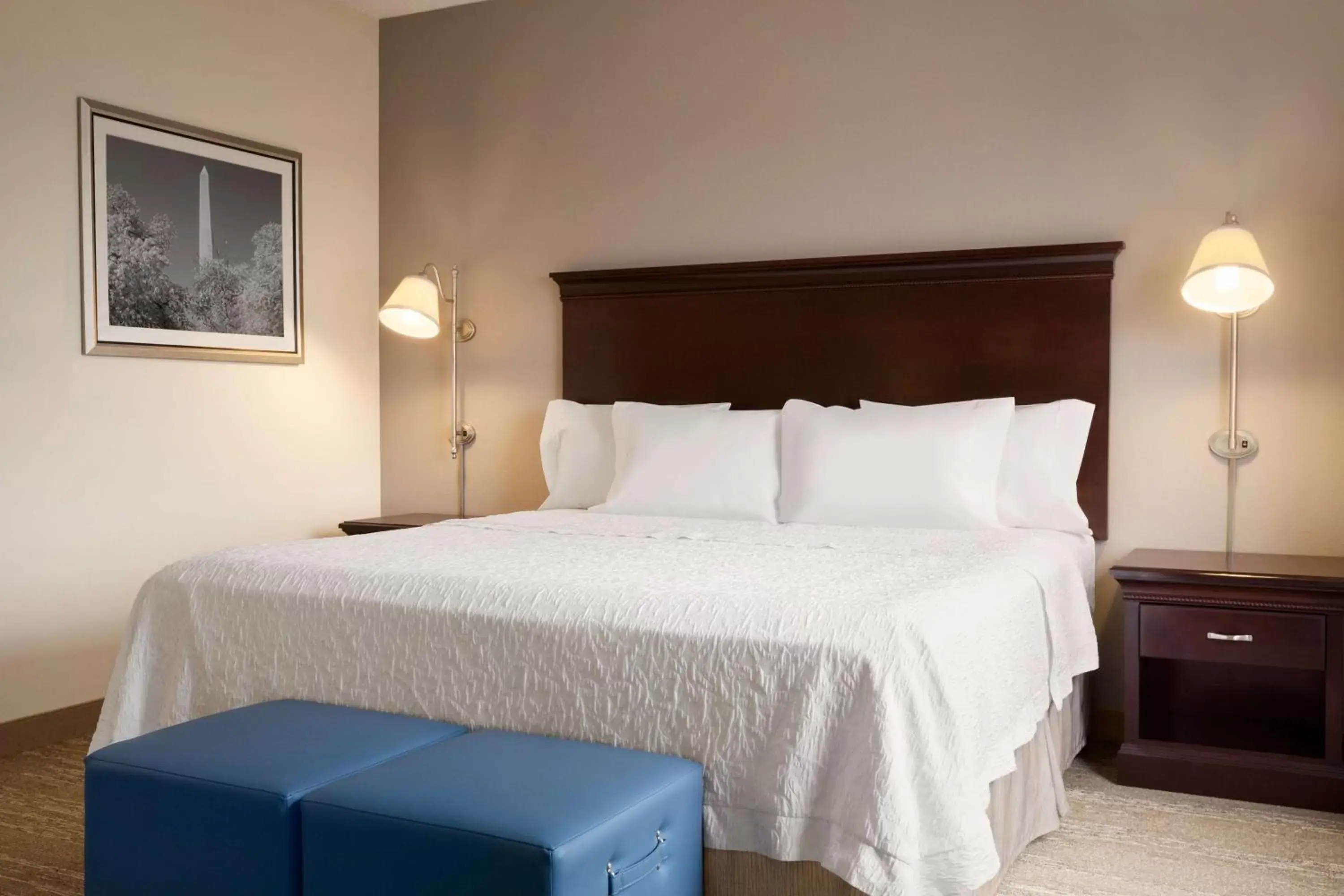 Bed in Hampton Inn & Suites Washington-Dulles International Airport