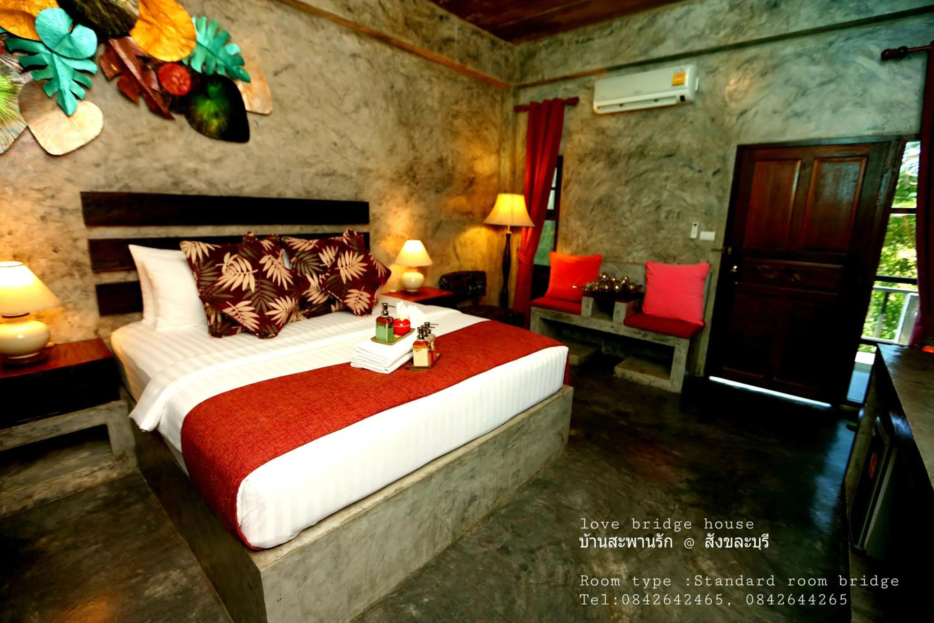 Bed in Love Bridge House บ้านสะพานรัก