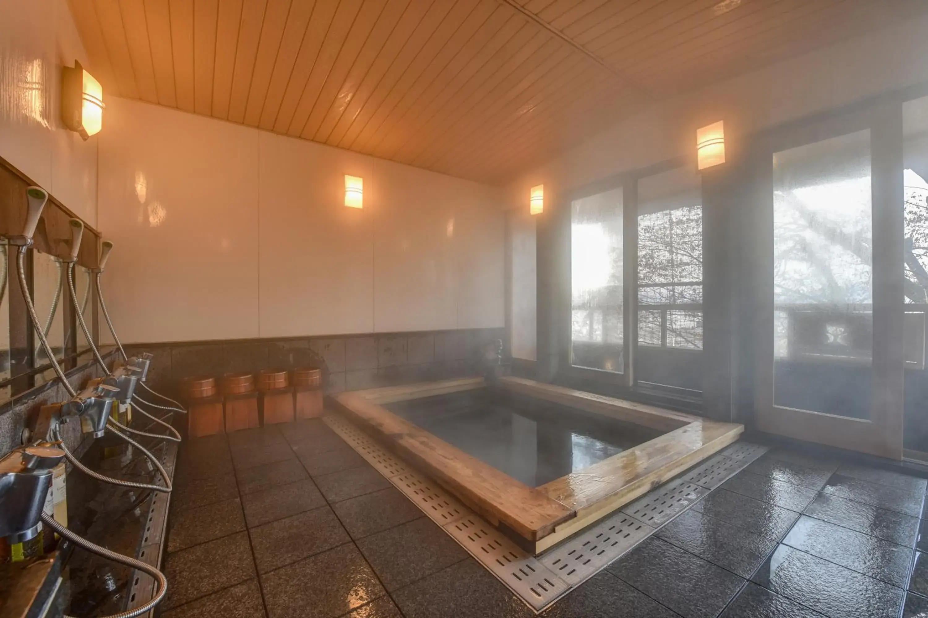 Hot Spring Bath, Swimming Pool in Futarishizuka Hakuun Hotel