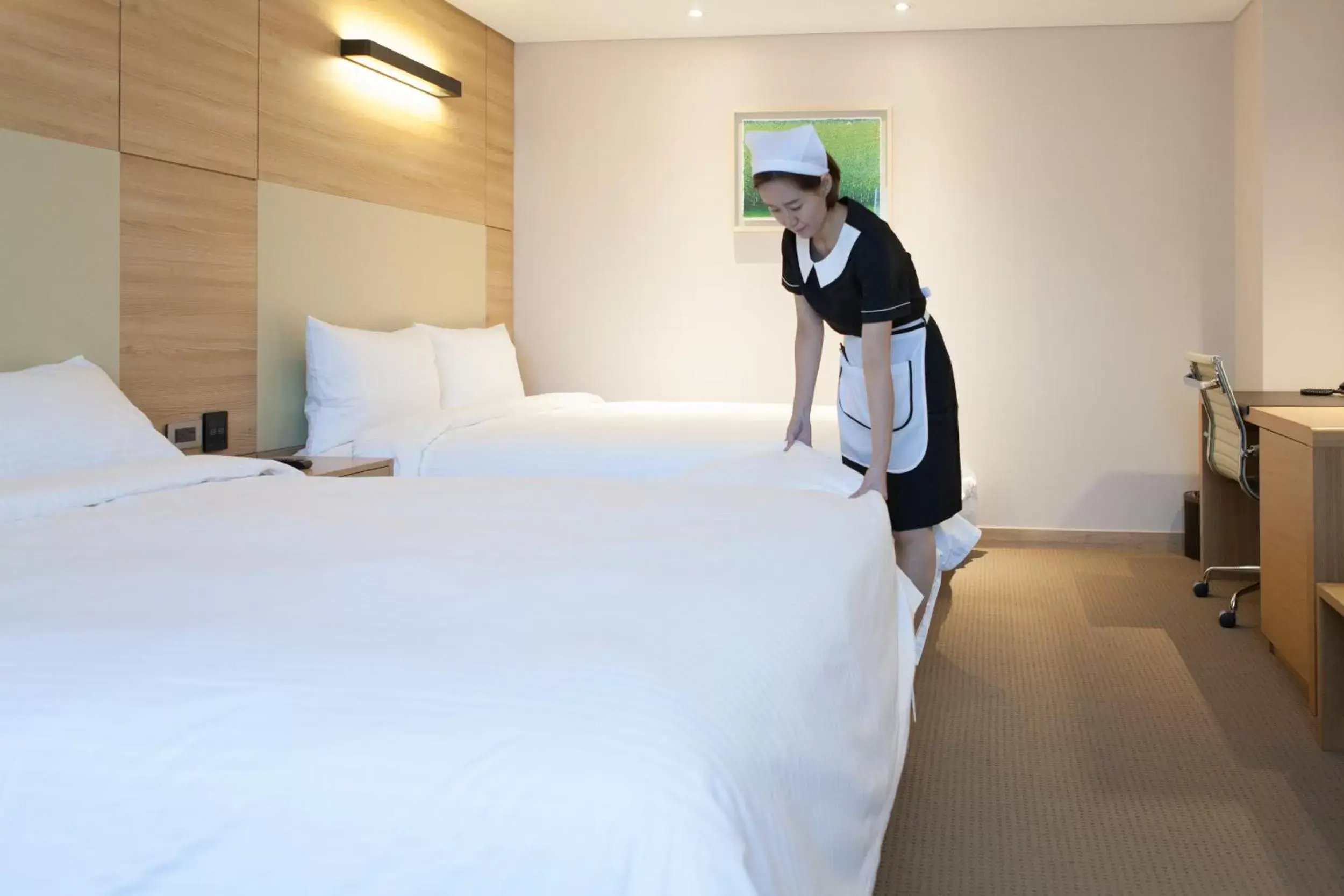 Bed in Acube Hotel Dongdaemun