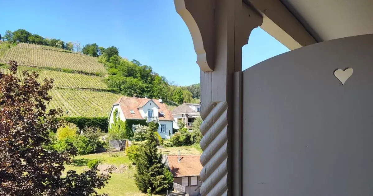 Balcony/Terrace in Hôtel Restaurant Le Kastelberg, The Originals Boutique