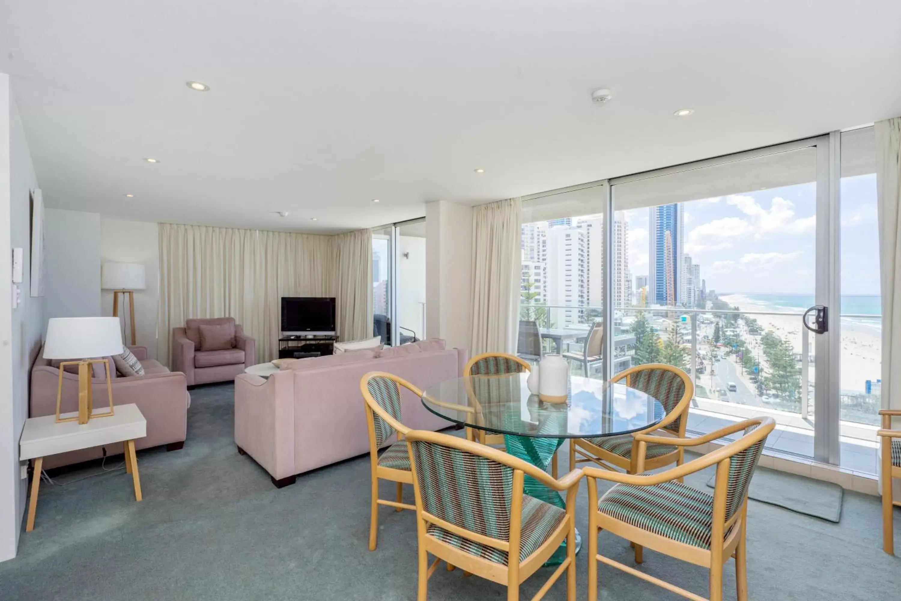 Dining Area in One The Esplanade Apartments on Surfers Paradise