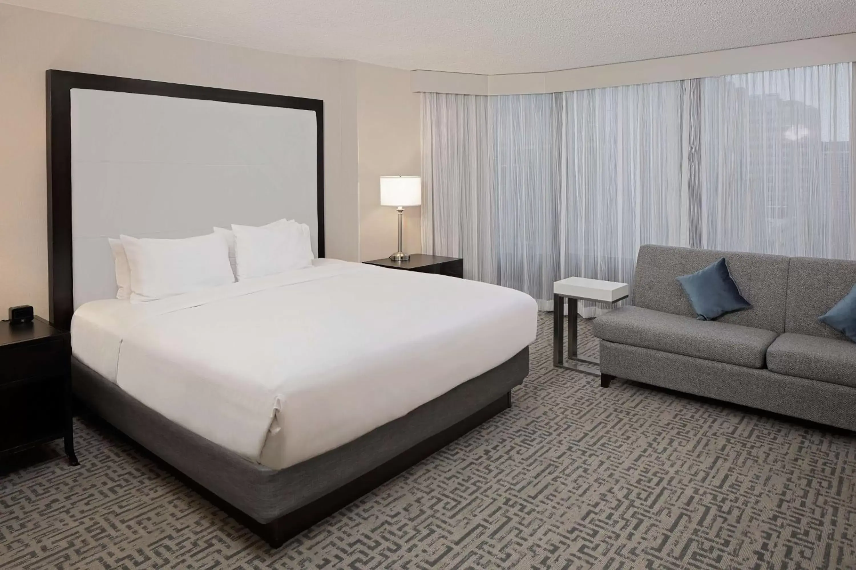 Living room, Bed in DoubleTree by Hilton Chicago Magnificent Mile