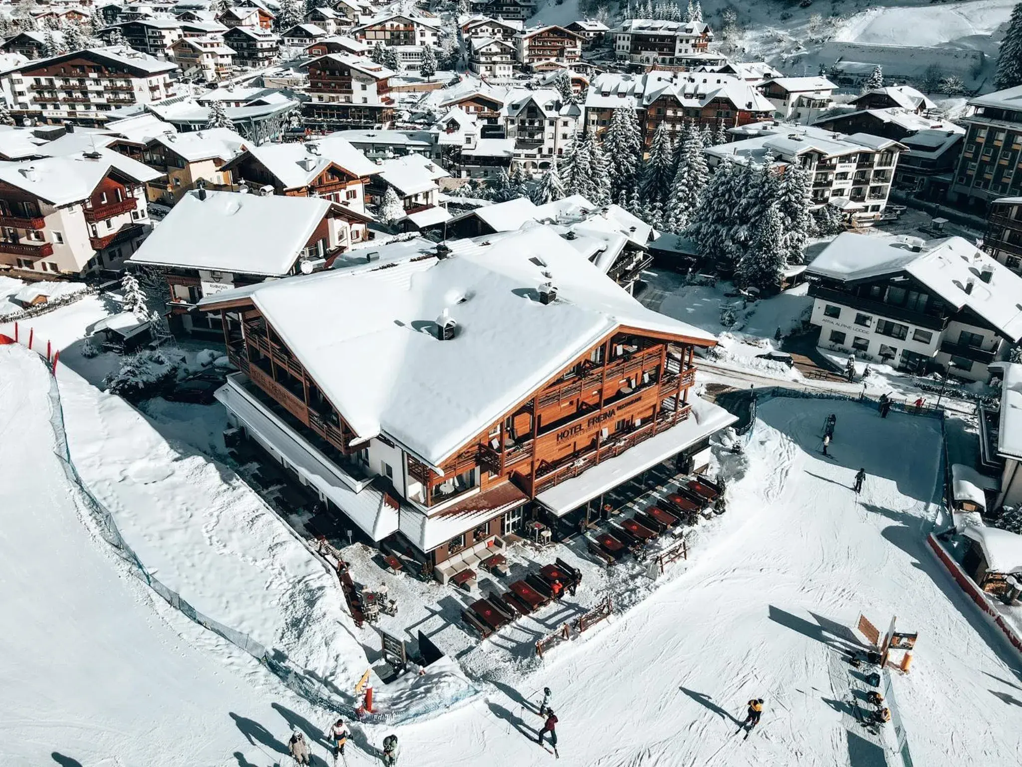 Property building, Winter in Hotel Freina