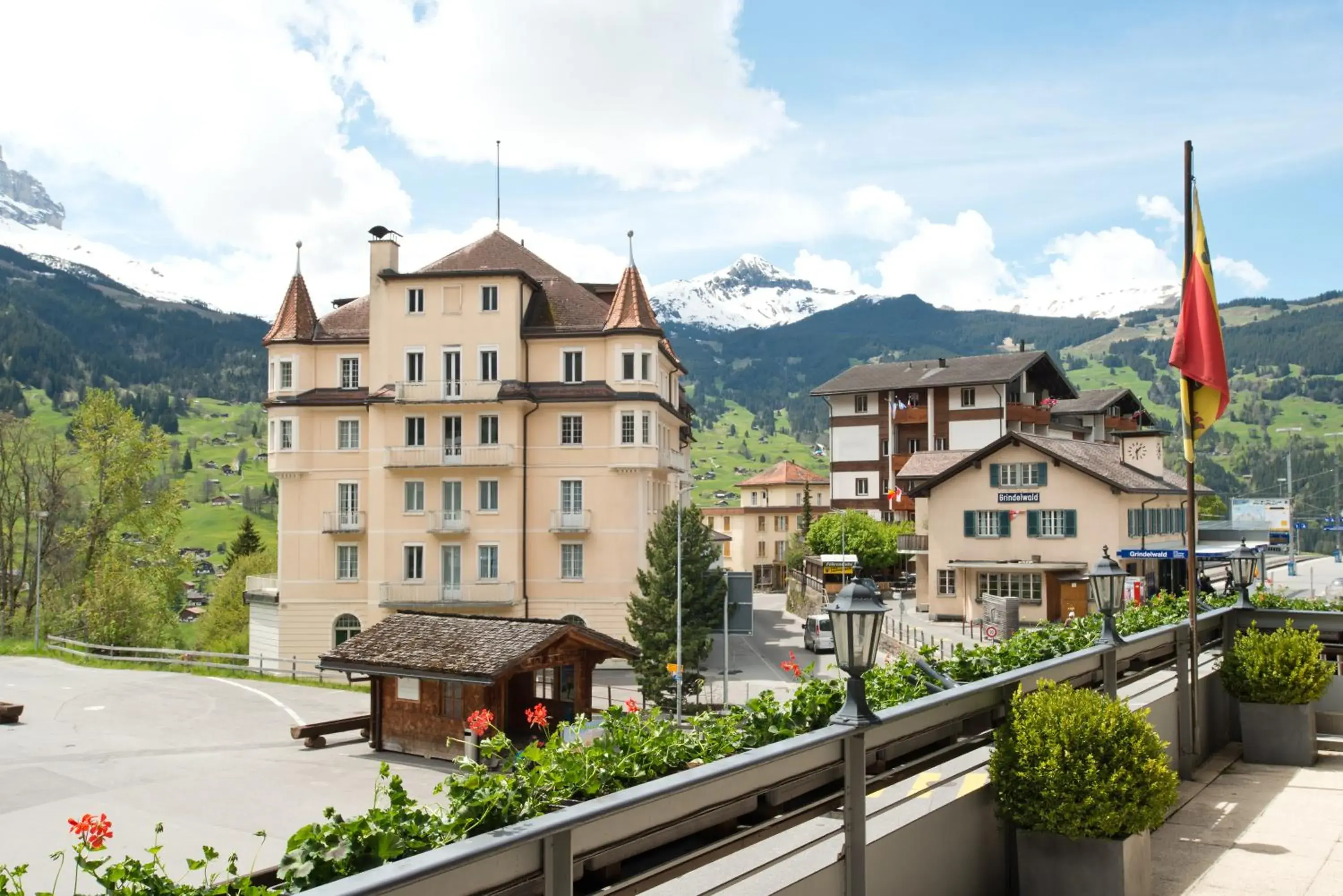 Balcony/Terrace in Hotel Bernerhof Grindelwald