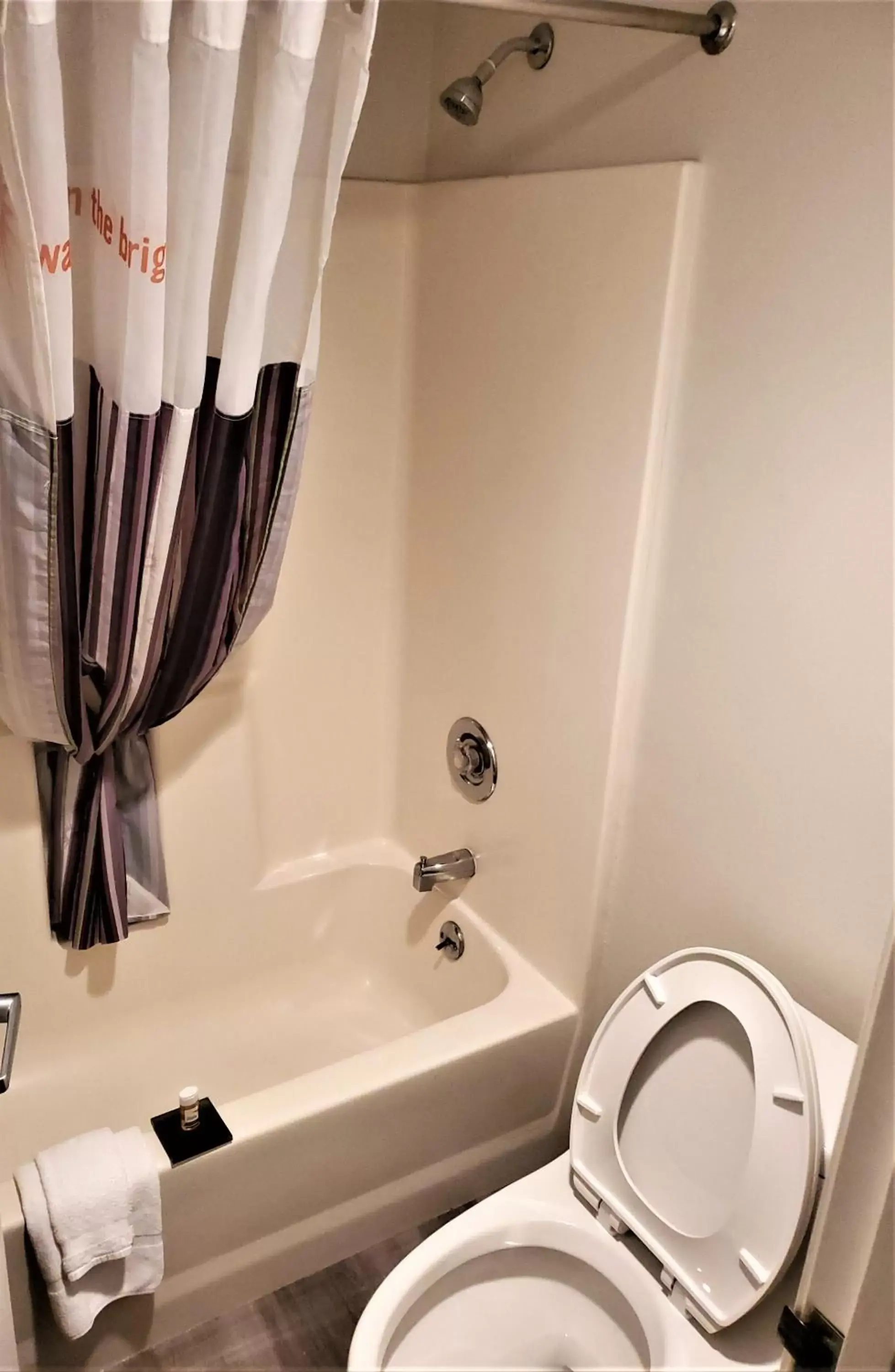 Shower, Bathroom in La Quinta Inn by Wyndham Tampa Near Busch Gardens